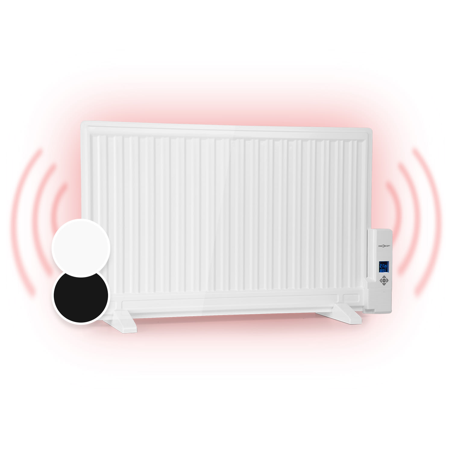 Wallander, grzejnik olejowy, 800 W, termostat, ogrzewanie olejowe, bardzo płaska konstrukcja, kolor biały 800 W | Biały