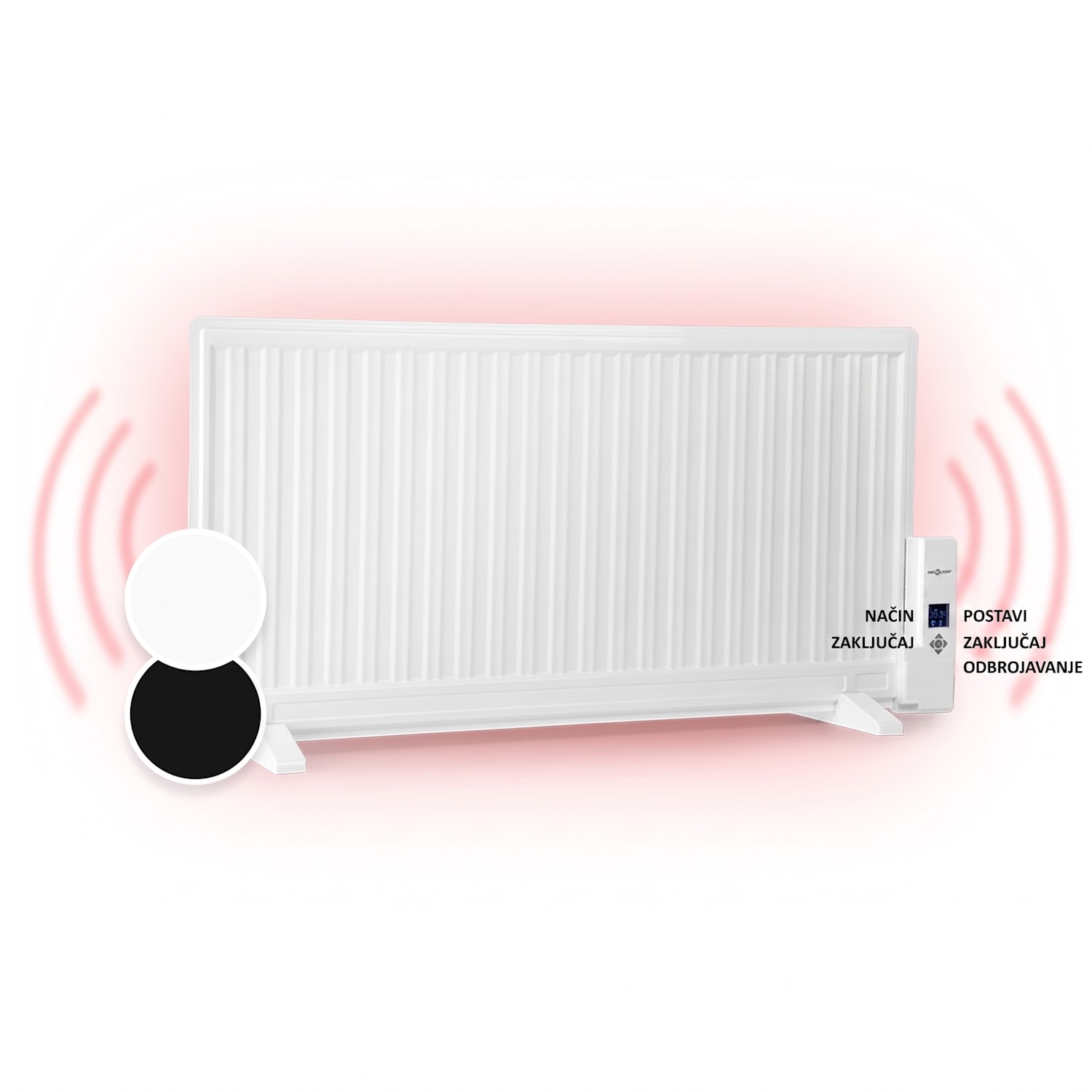 Wallander, uljni radijator, 1000 W, termostat, uljno zagrijavanje, ultra tanki dizajn, bijeli 1000 W | Bijela