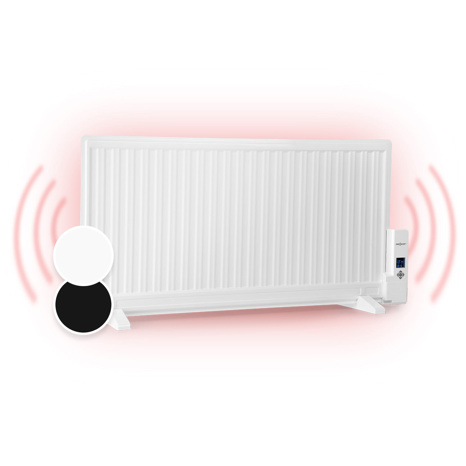 Wallander, grzejnik olejowy, 1000 W, termostat, ogrzewanie olejowe, płaska konstrukcja, kolor biały 1000 W | Biały