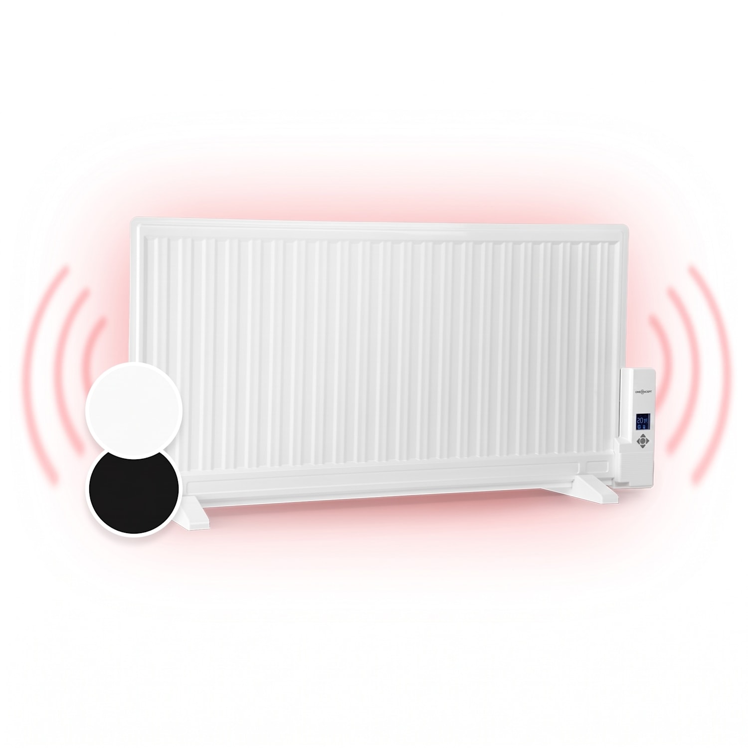 Wallander, oljni radiator, 1000W, termostat, ogrevanje na olje, ploska izvedba, bela 1000 W | Bela