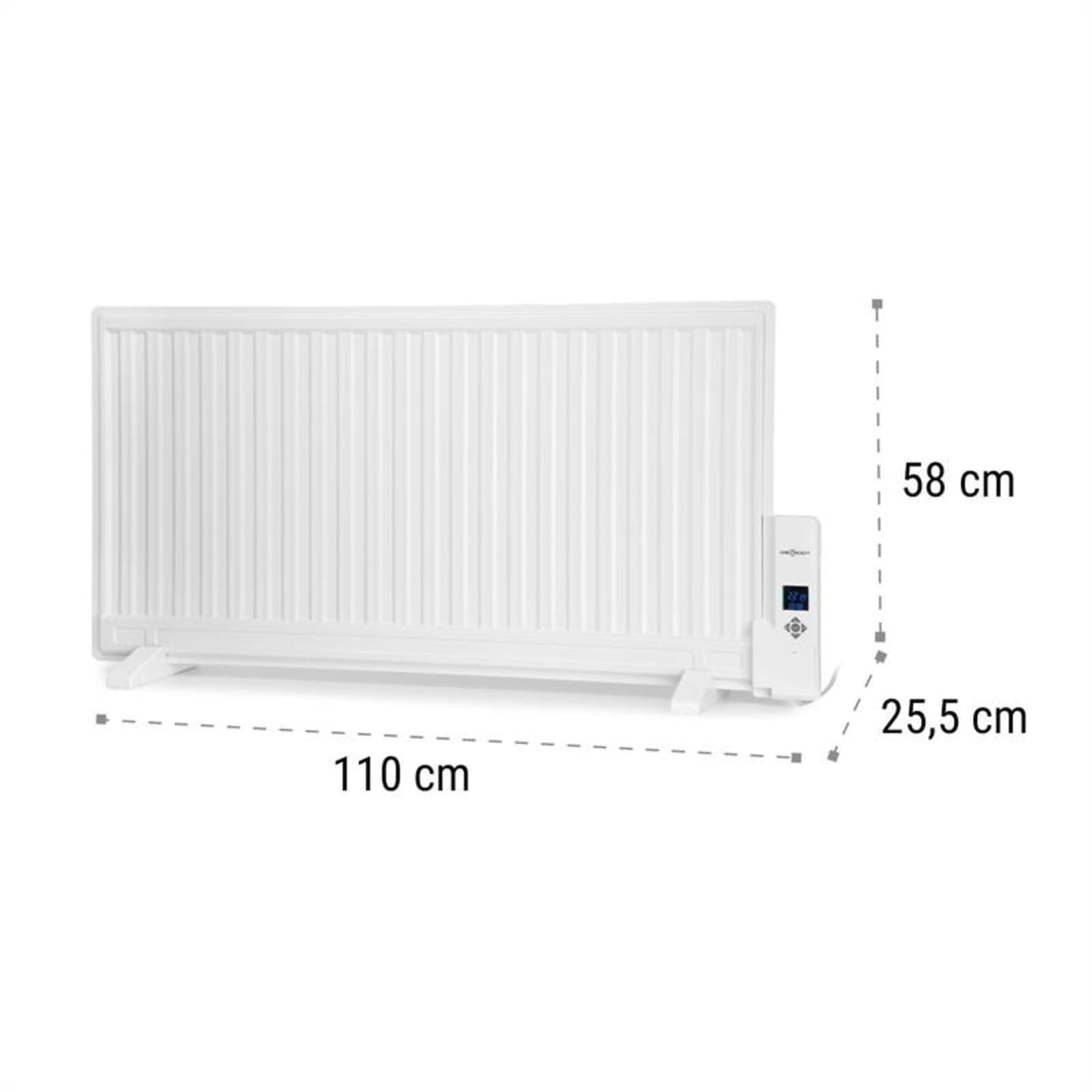 Wallander Radiador de aceite 1000 W Termostato Calefacción de aceite Ultraplano Blanco 1000 W | Blanco