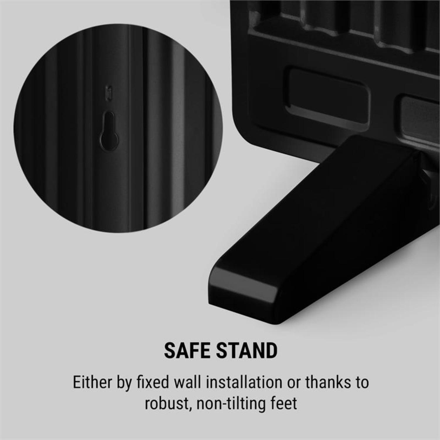 Wallander Oil Radiator 1000W Thermostat Oil Heater Ultra Flat Black 