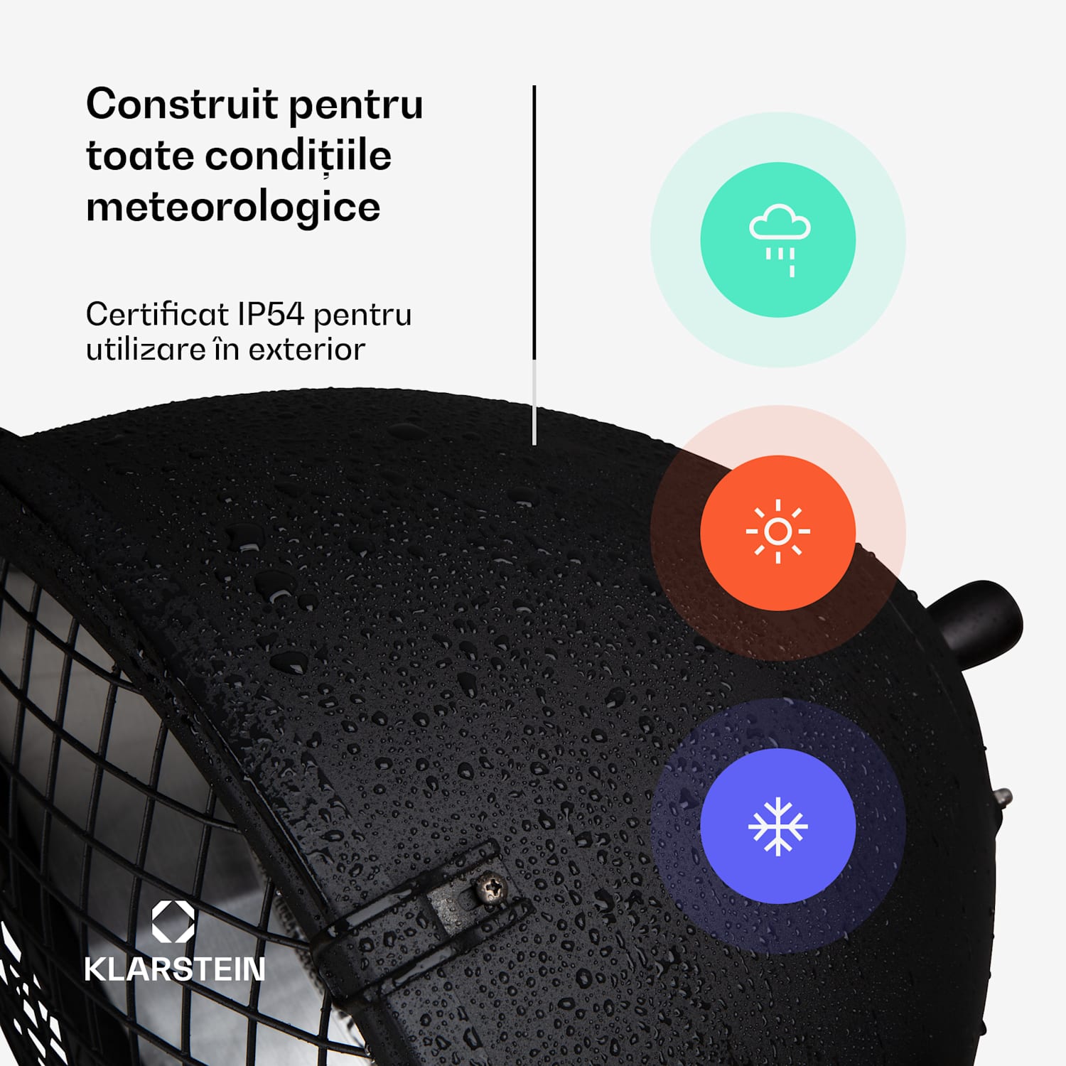 Heatspot, încălzitor de terasă, 900/1200/2100 W, IR ComfortHeat, negru Negru