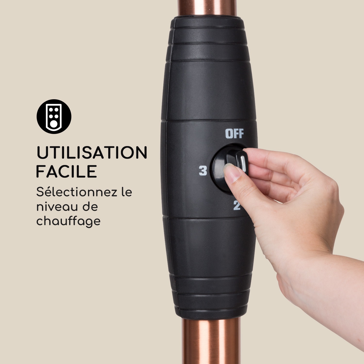 Heatspot radiateur de terrasse 900/1200/2100 W IR ComfortHeat cuivre Cuivre Métallisé