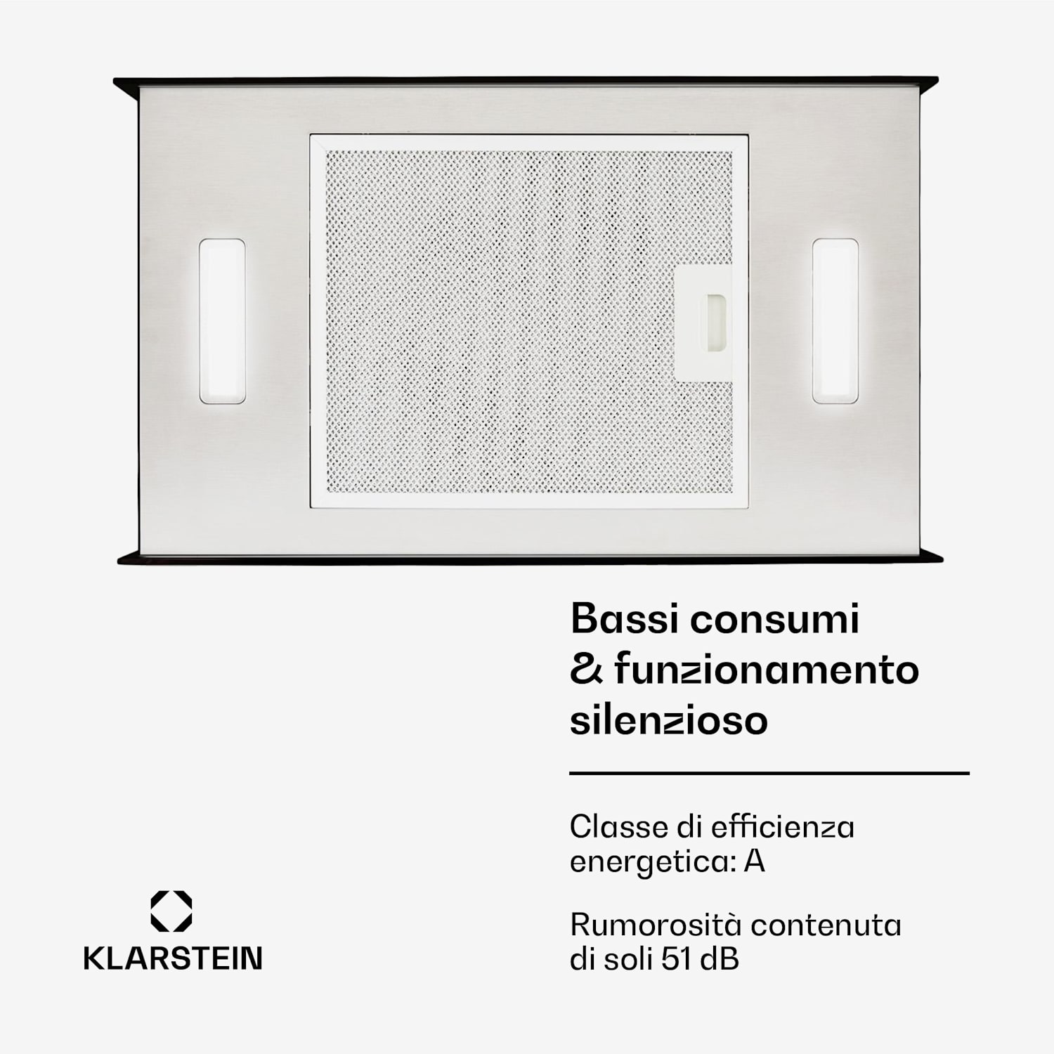 Kronleuchter L Cappa a Isola 60cm Scarico: 590m³/h LED Touch nero Nero