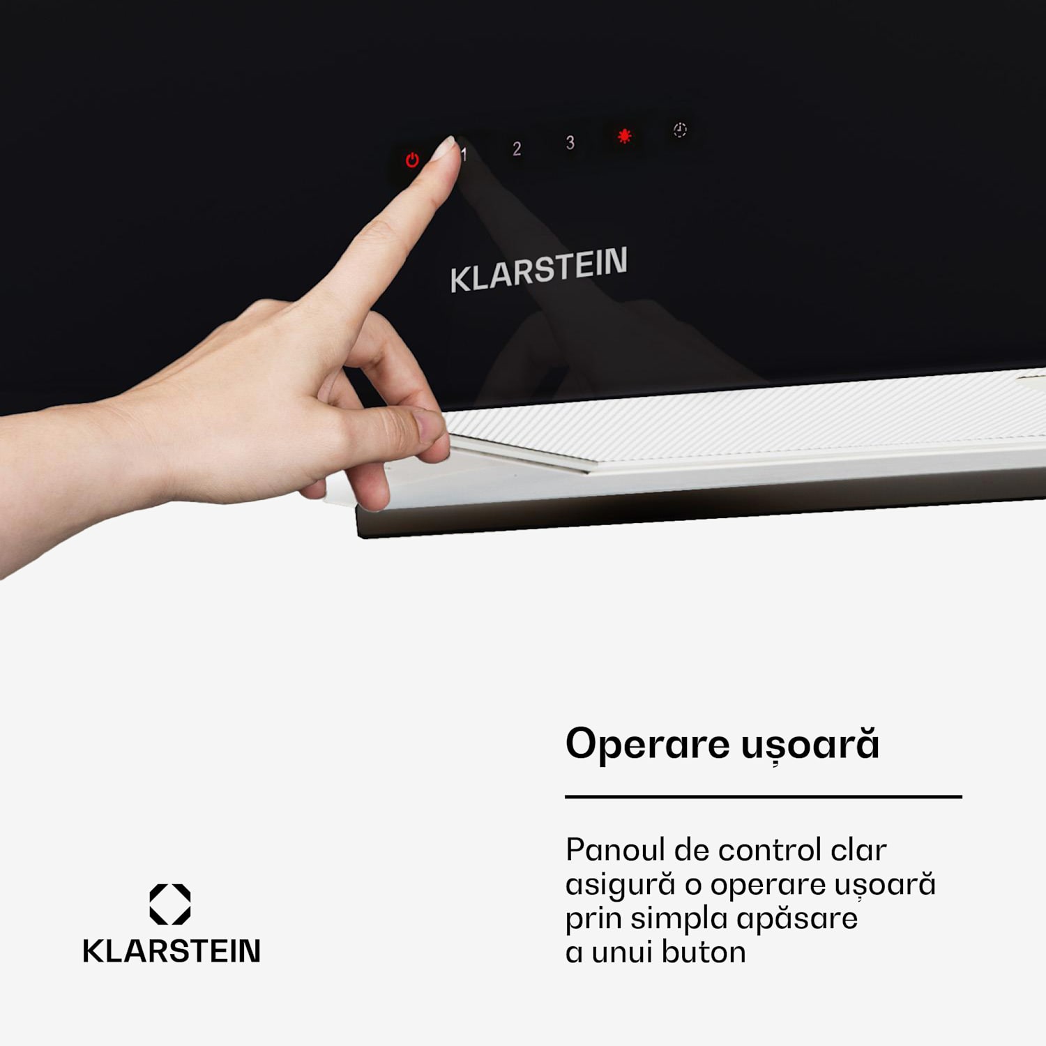 Kronleuchter L, hotă tip insulă, 60 cm, evacuare 590 m³/h, LED, touch, negru Negru