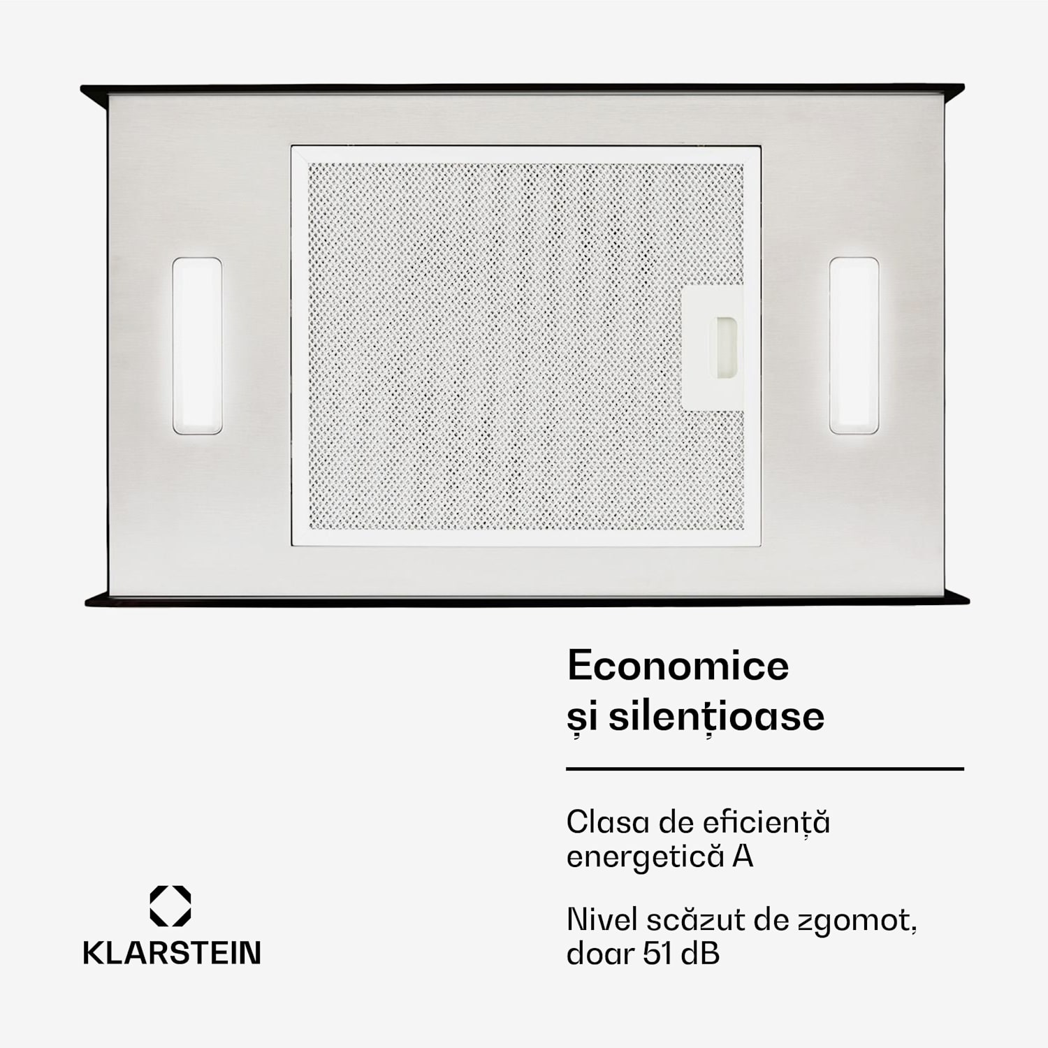 Kronleuchter L, hotă tip insulă, 60 cm, evacuare 590 m³/h, LED, touch, negru Negru