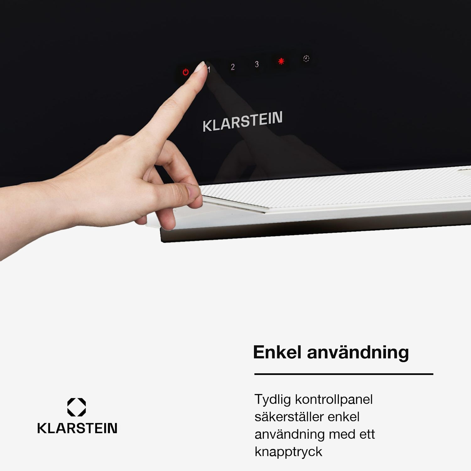 Kronleuchter L köksfläkt för köksö 60cm luftflöde: 590m³/h LED touch svart 