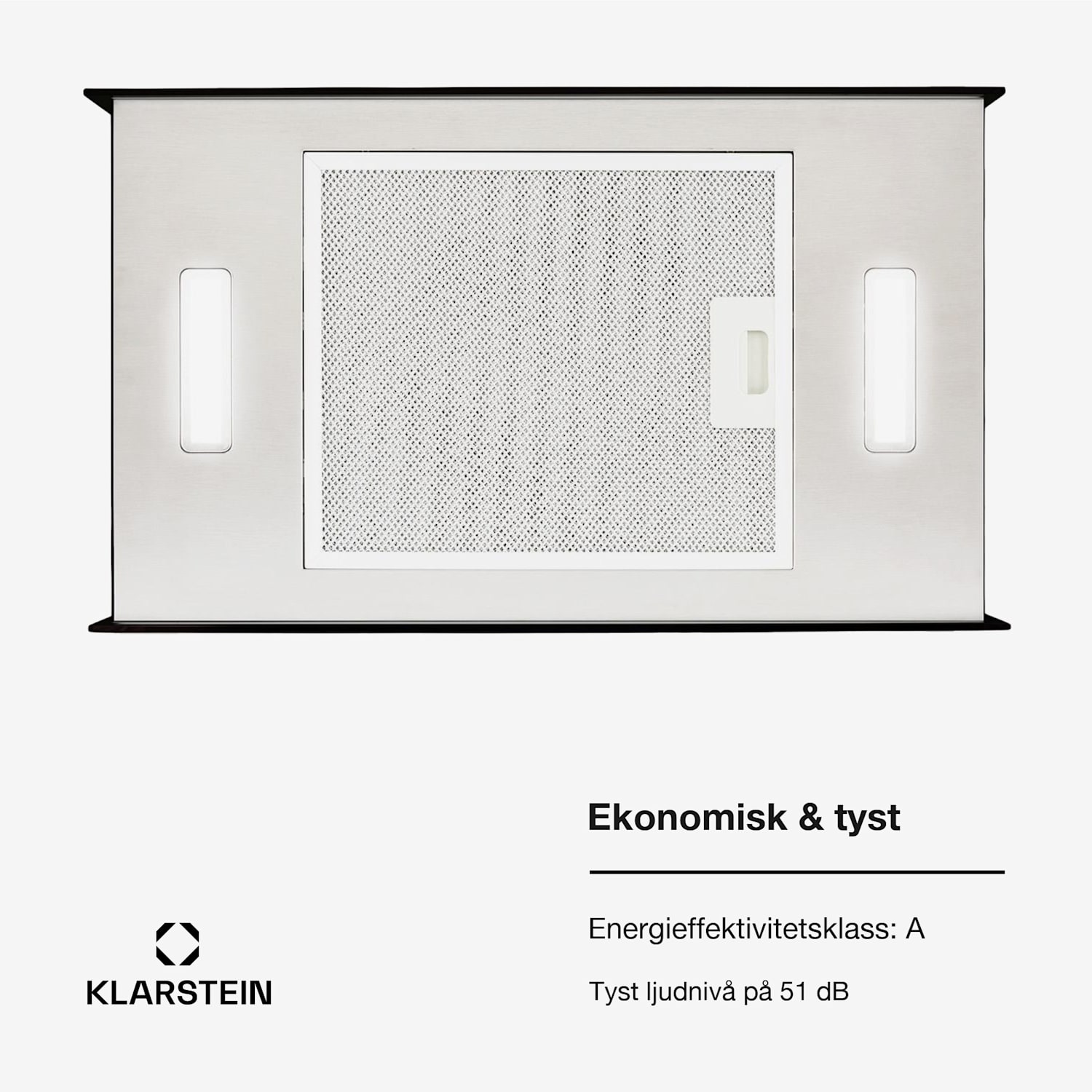 Kronleuchter L köksfläkt för köksö 60cm luftflöde: 590m³/h LED touch svart 
