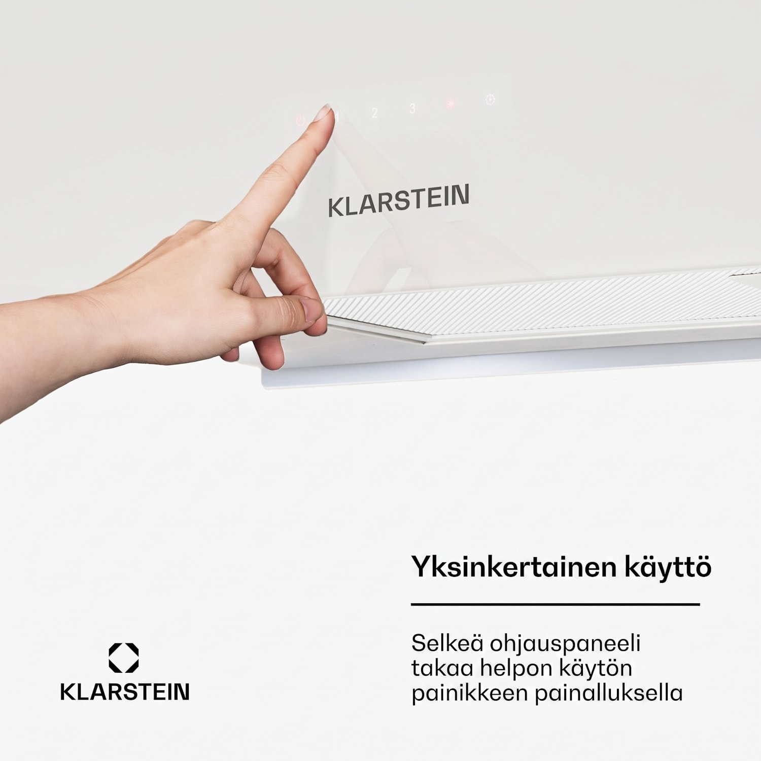 Kronleuchter L saarekeliesituuletin 60 cm poistoilma: 577 m³/h LED kosketus valkoinen 60 cm | Valkoinen