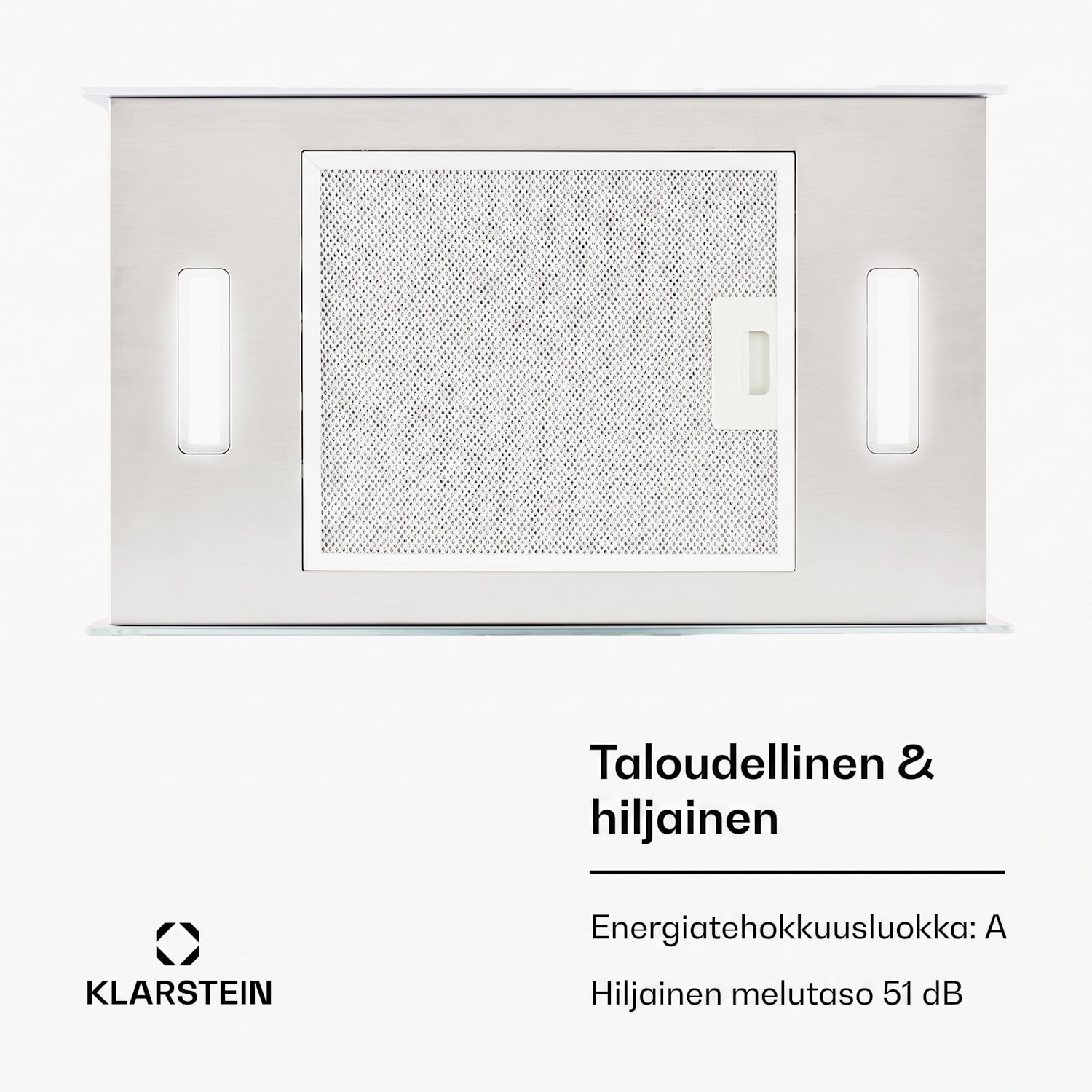 Kronleuchter L saarekeliesituuletin 60 cm poistoilma: 577 m³/h LED kosketus valkoinen 60 cm | Valkoinen