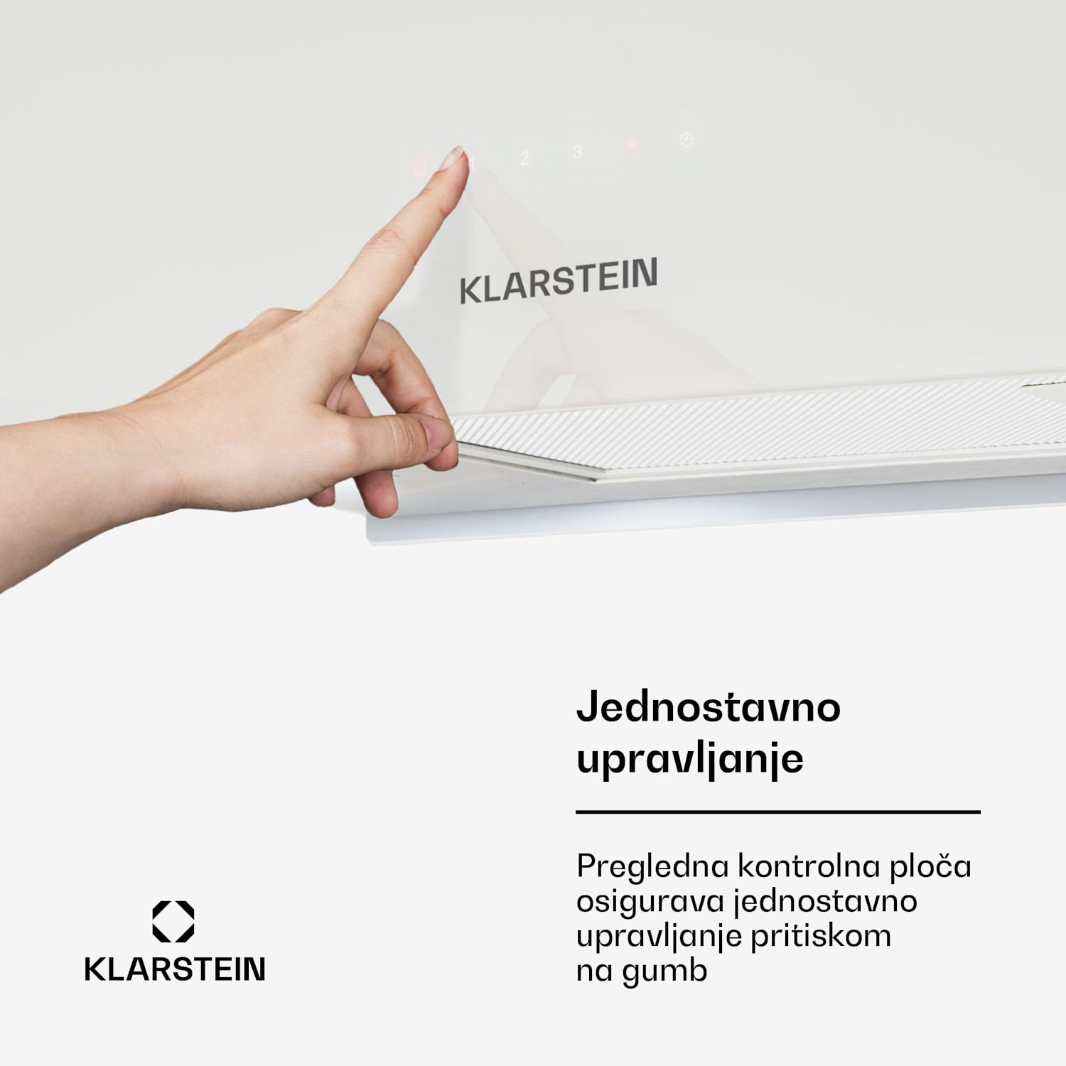 Kronleuchter L, stropna otočna kuhinjska napa, 60 cm, snaga recirkulacije 590 m³/h, LED, zaslon osvjetljiv na dodir, bijela Bijela