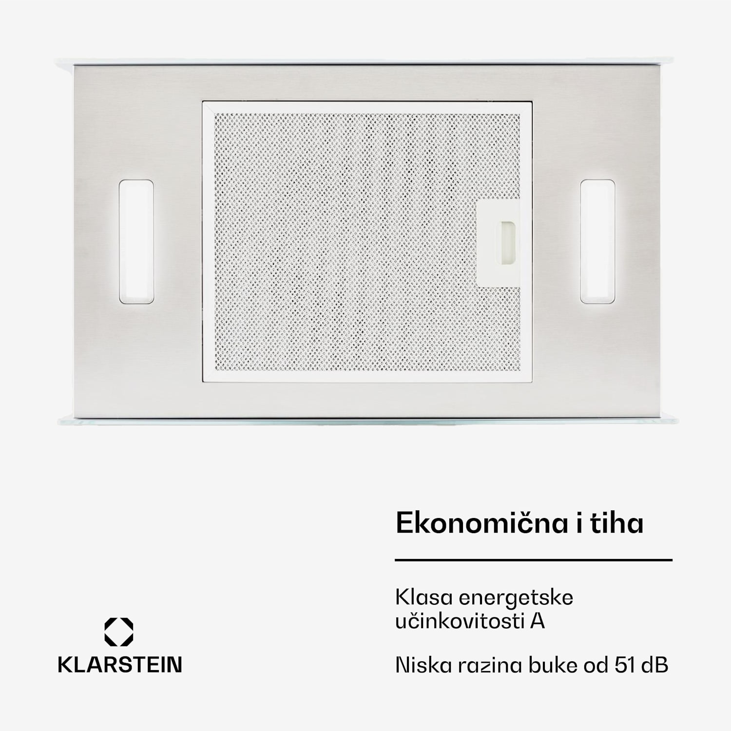 Kronleuchter L, stropna otočna kuhinjska napa, 60 cm, snaga recirkulacije 590 m³/h, LED, zaslon osvjetljiv na dodir, bijela Bijela