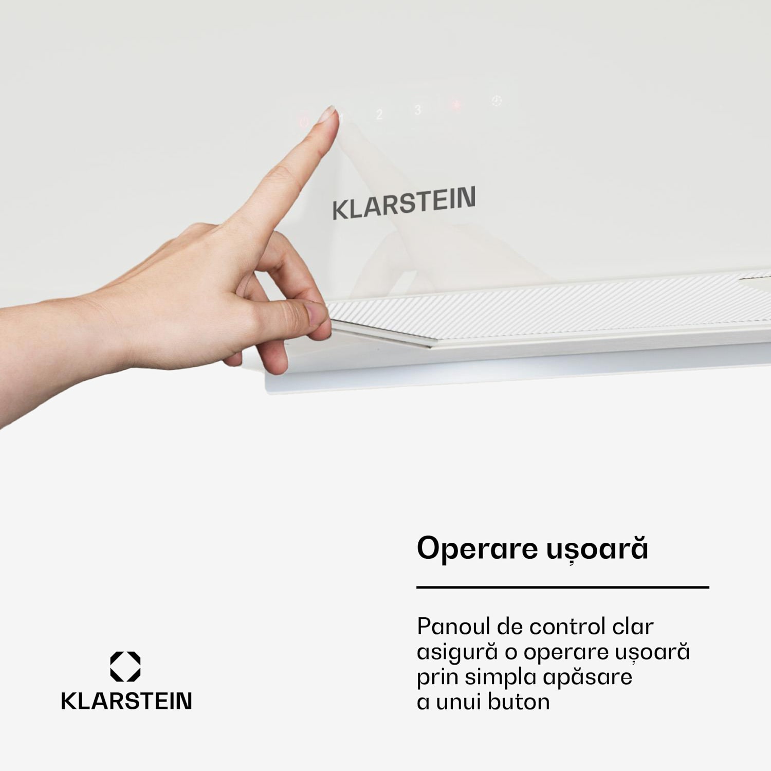 Kronleuchter L, hotă tip insulă, 60 cm, evacuare 590 m³/h, LED, touch, alb 