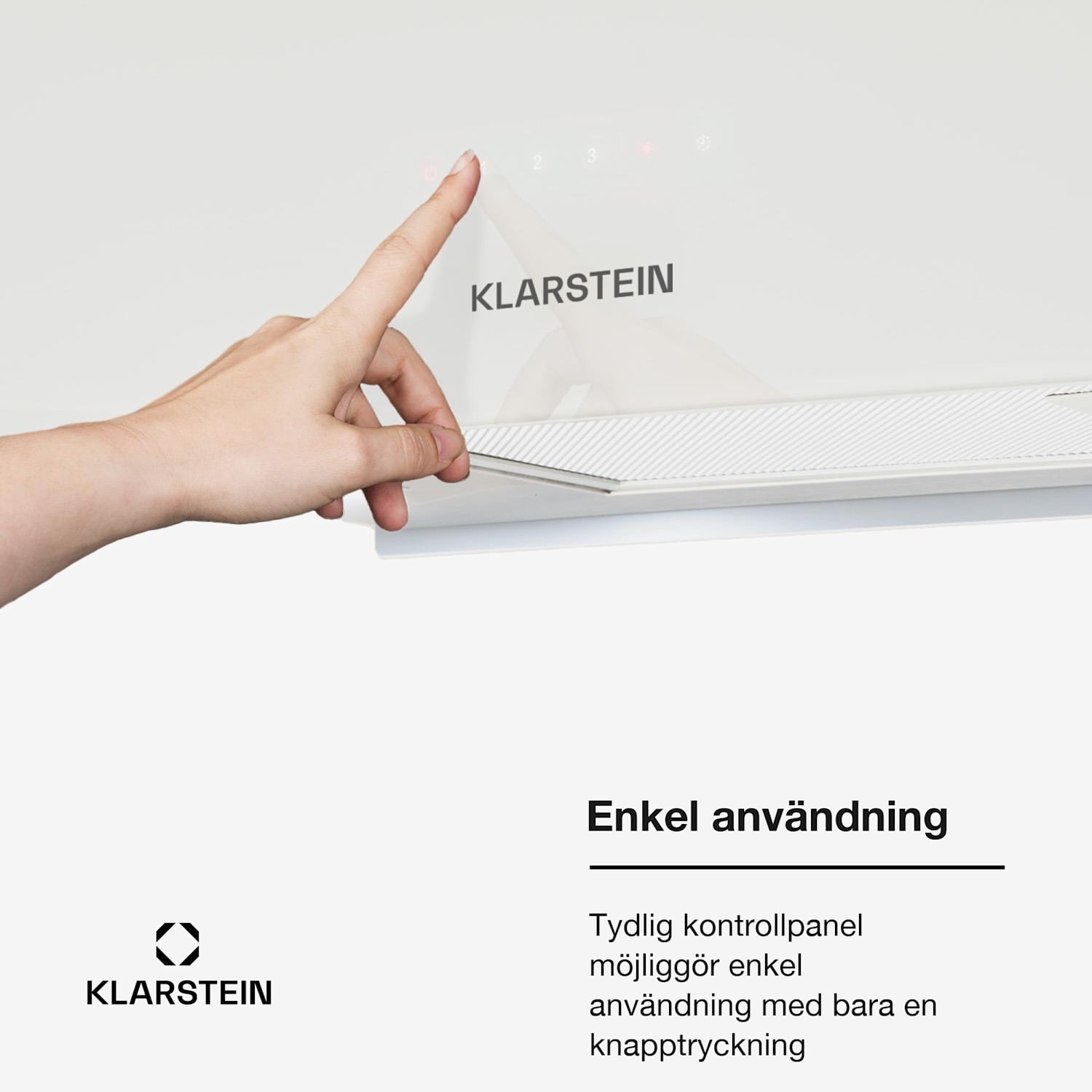 Kronleuchter L köksfläkt för köksö 60cm luftflöde: 590m³/h LED touch vit 