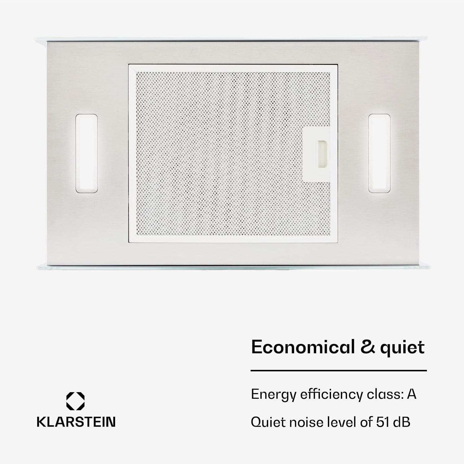 Kronleuchter L saarekeliesituuletin 60 cm poistoilma: 590 m³/h LED kosketus valkoinen Valkoinen