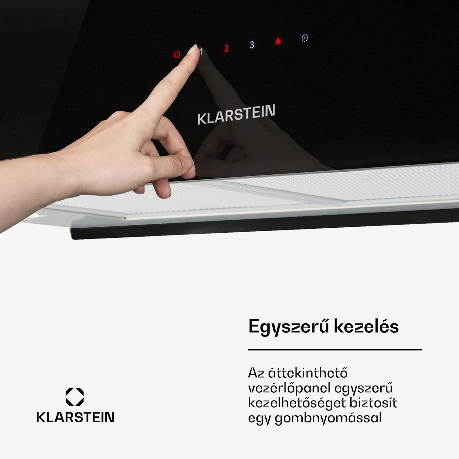 Kronleuchter XL, mennyezeti páraelszívó, 90 cm, 590 m³/ó, LED, érintőképernyős, fekete 