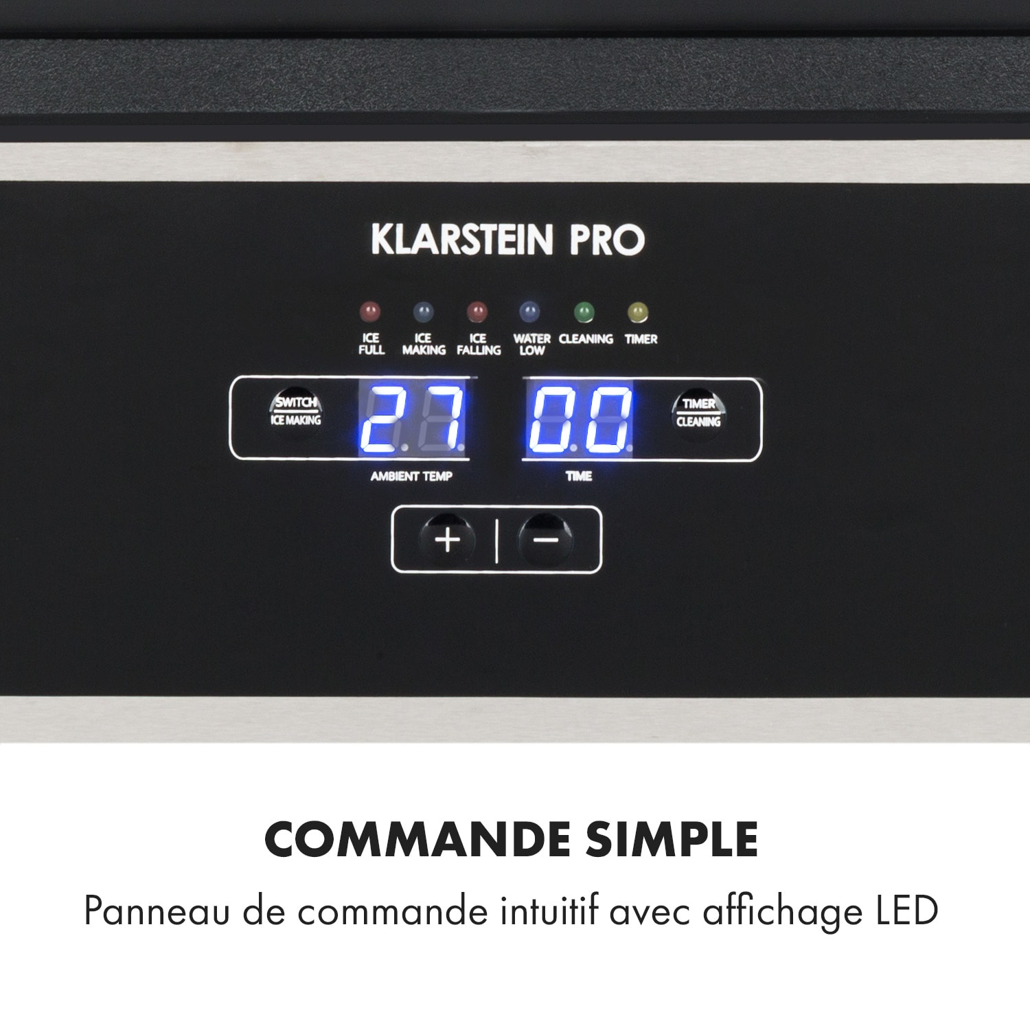 Antarctica ijsblokjesmachine 270W 15l 26kg/24h rvs zwart 