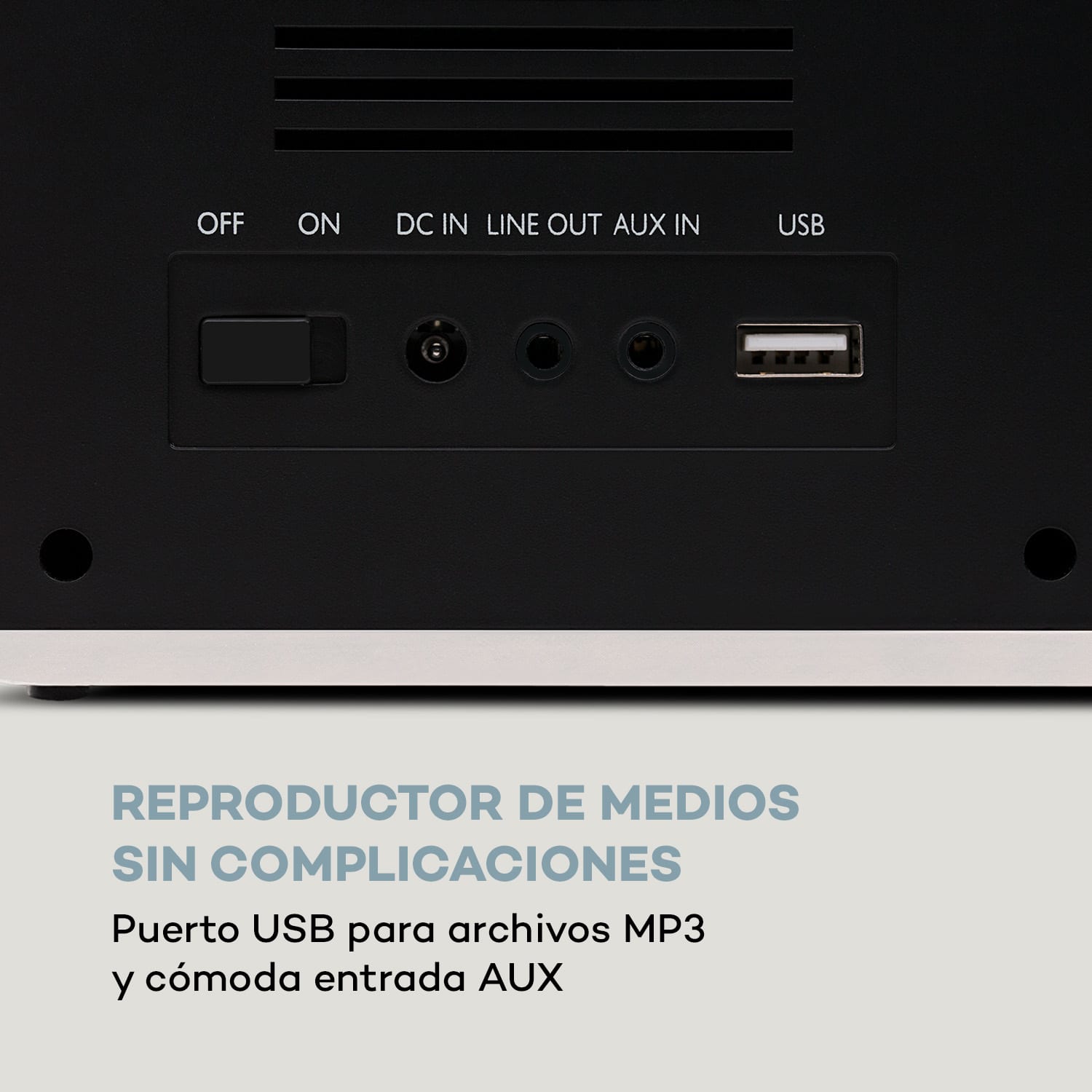 DR-160 Radio BT DAB+/FM USB AUX  Pantalla 2.4" TFT Blanco 