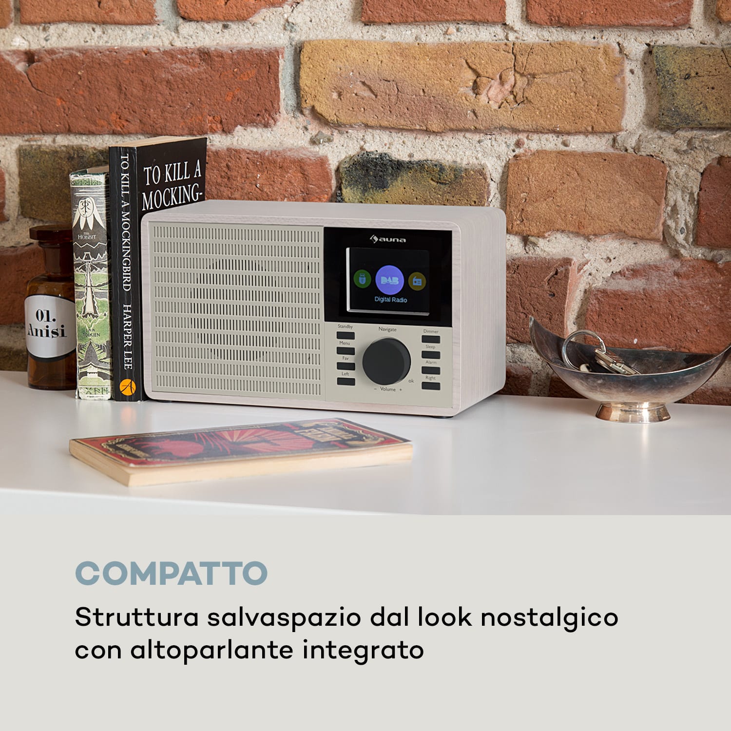 DR-160 BT Radio DAB+/FM USB AUX Display TFT 2.4" Bianco 