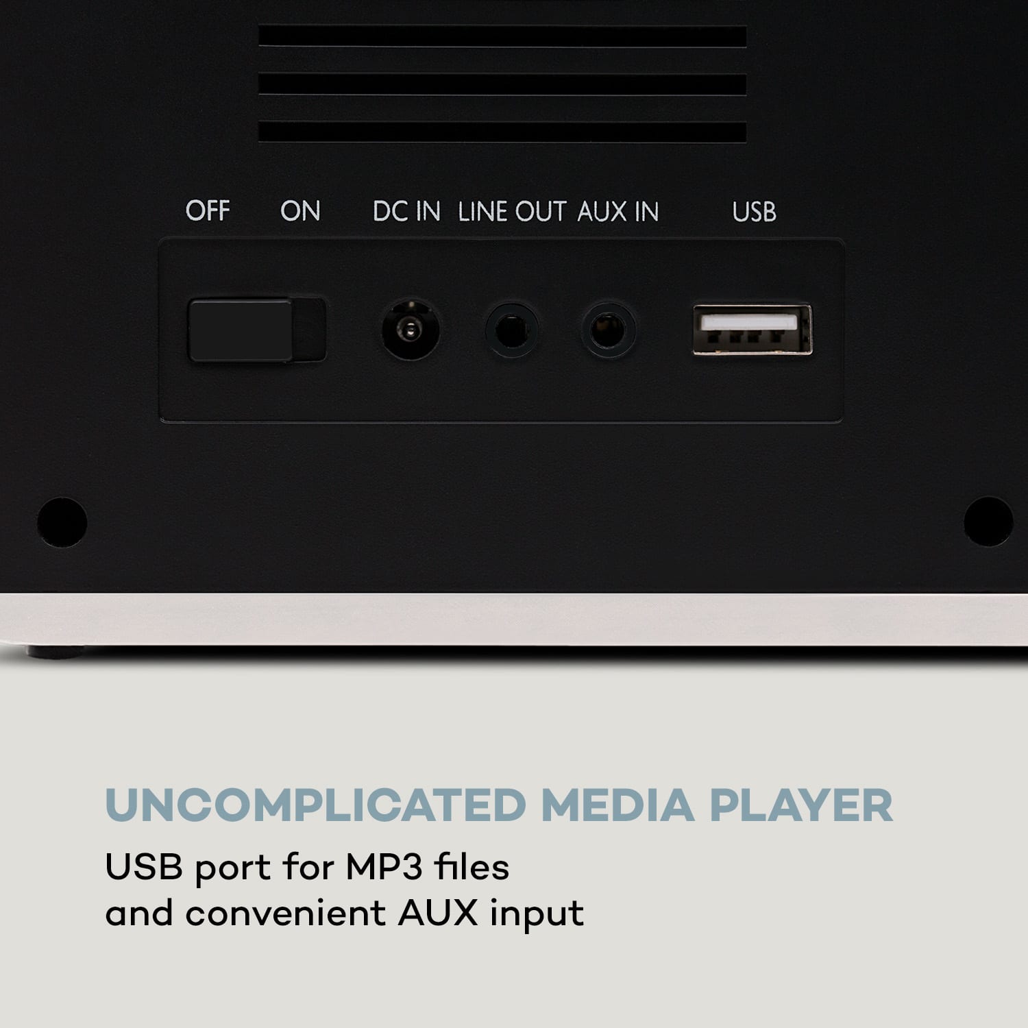 DR-160 BT, DAB+/FM rádio, USB, AUX, 2.4" TFT displej, biele 