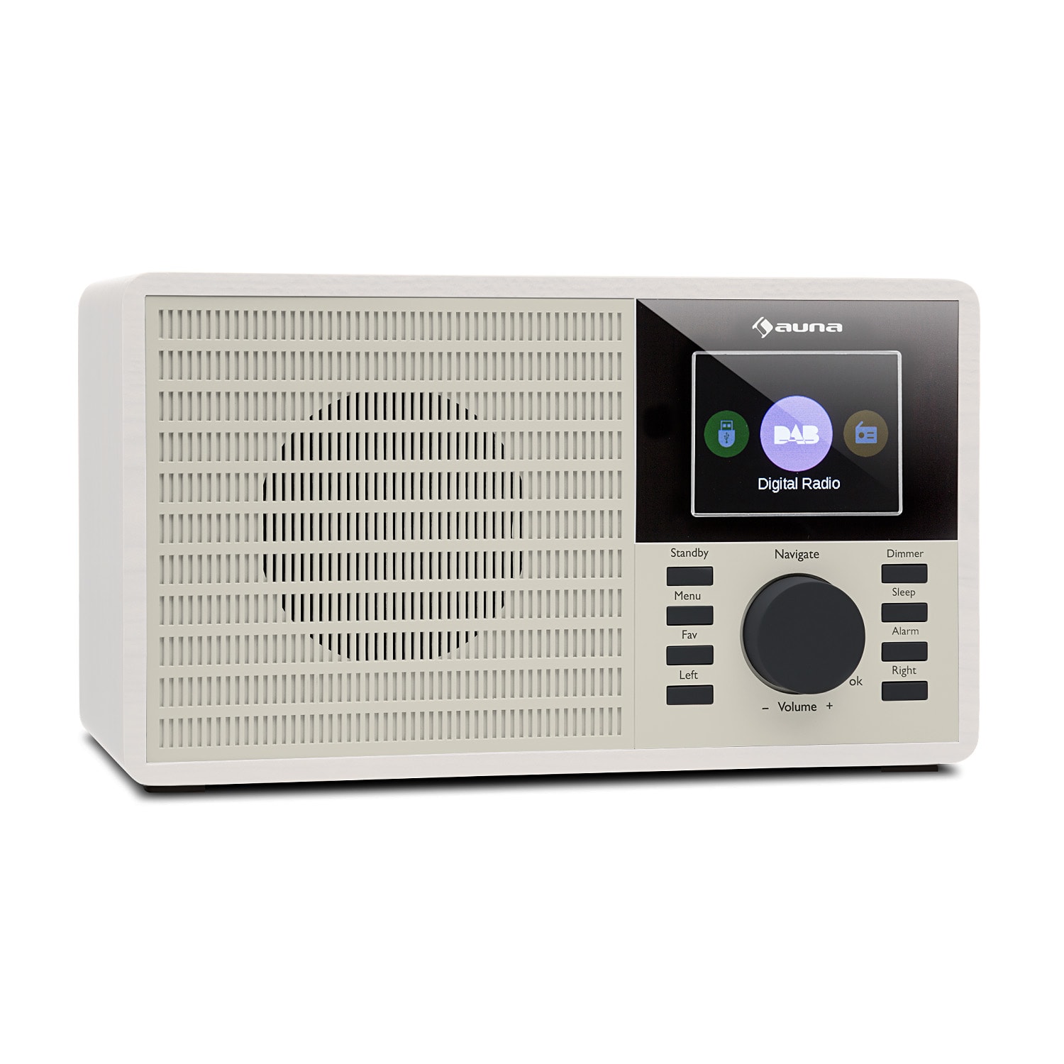 DR-160 Radio BT DAB+/FM USB AUX  Pantalla 2.4" TFT Blanco 