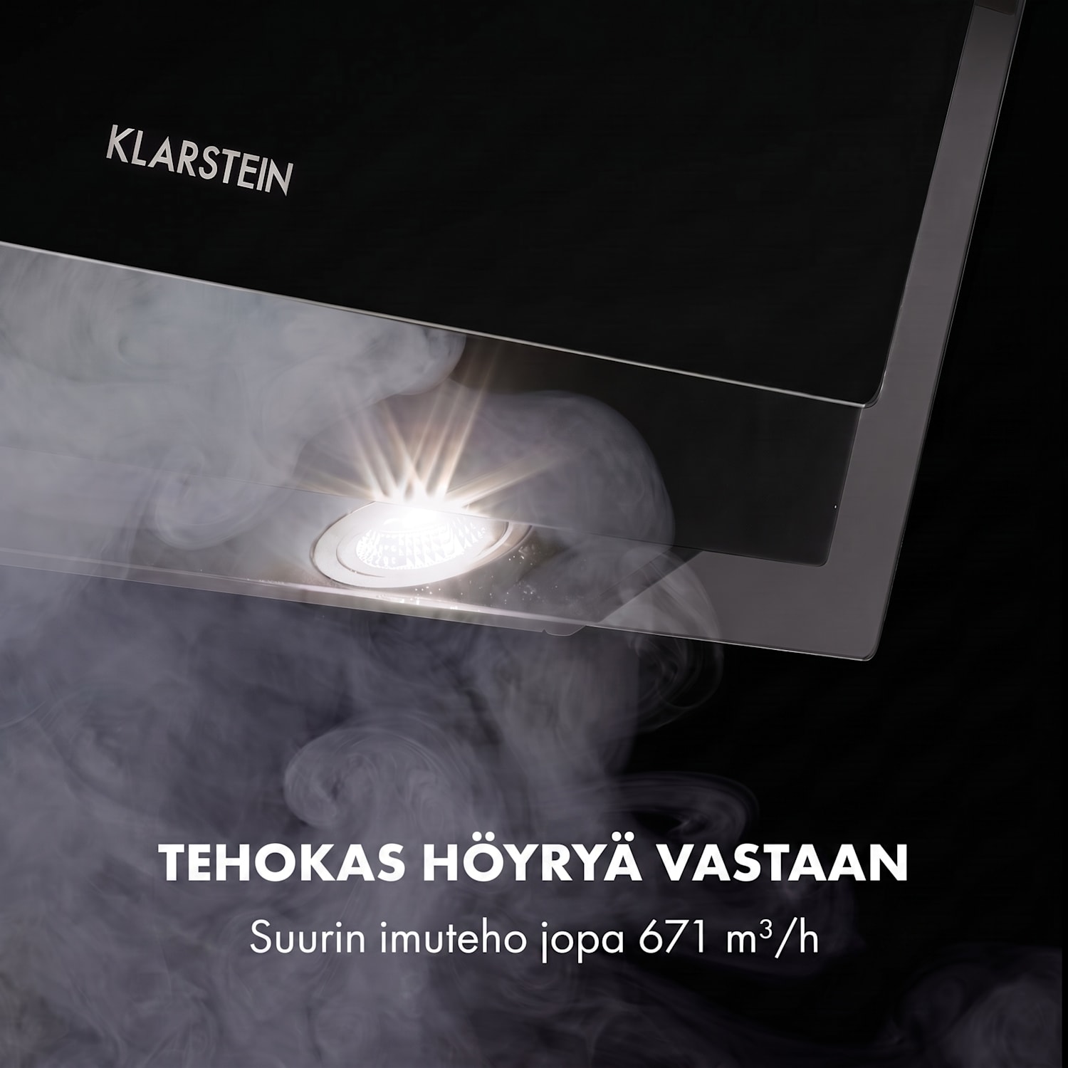 Klarstein Mirage 60 liesituuletin 671 m³/h kosketuspaneeli tunnelma musta 60 cm | Musta