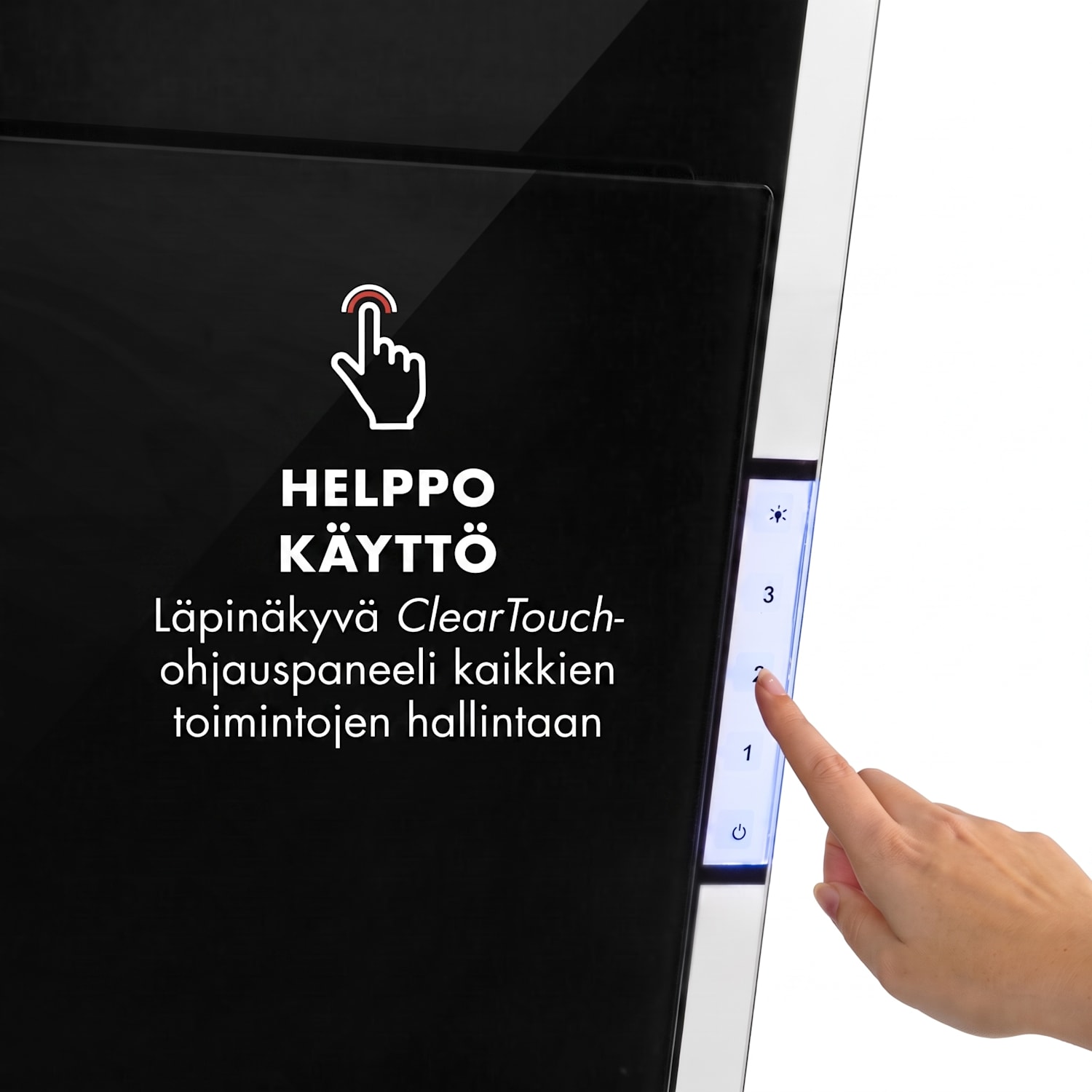 Klarstein Mirage 60 liesituuletin 671 m³/h kosketuspaneeli tunnelma musta 60 cm | Musta