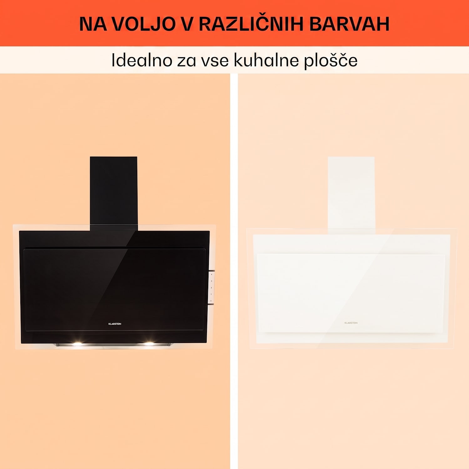 Mirage 90, kuhinjska napa, 602 m³/h, plošča na dotik, RGB luč, črna 90 cm | Črna
