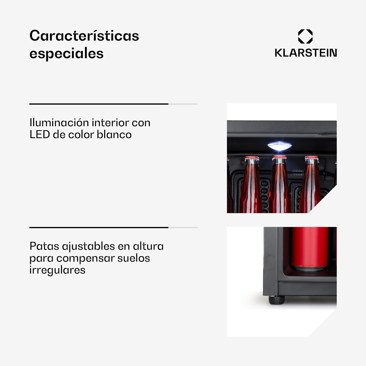 Beersafe M Nevera 33 litros 2 estantes Puerta panorámica de cristal Acero inoxidable 