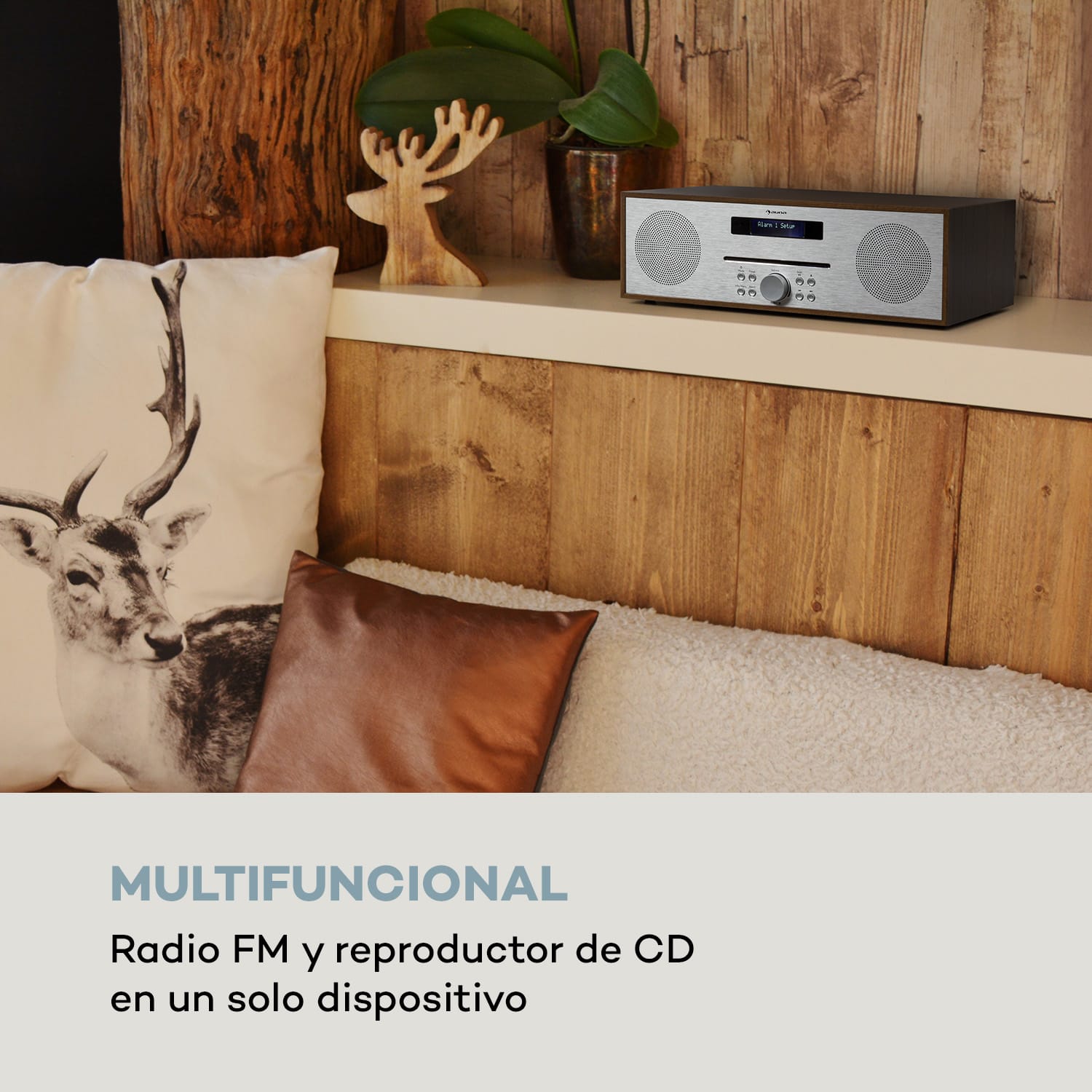 Silver Star CD-FM 2 x 20 W máx. Slot-In Reproductor de CD FM BT aluminio Marrón Marrón