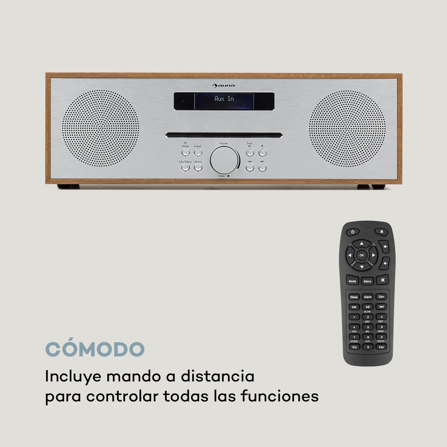Silver Star CD-FM 2 x 20 W máx. Slot-In Reproductor de CD FM BT aluminio Marrón Marrón