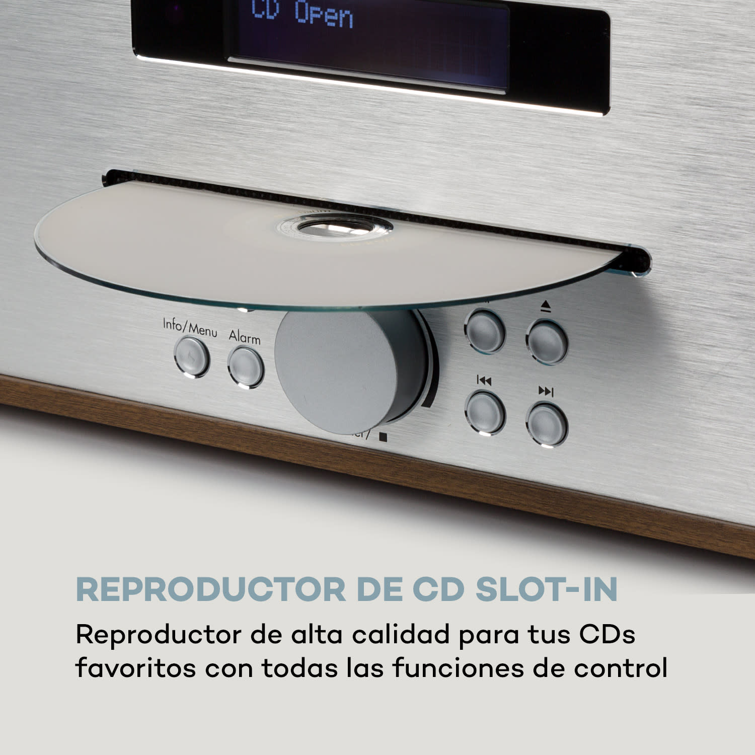 Silver Star CD-FM 2 x 20 W máx. Slot-In Reproductor de CD FM BT aluminio Marrón Marrón
