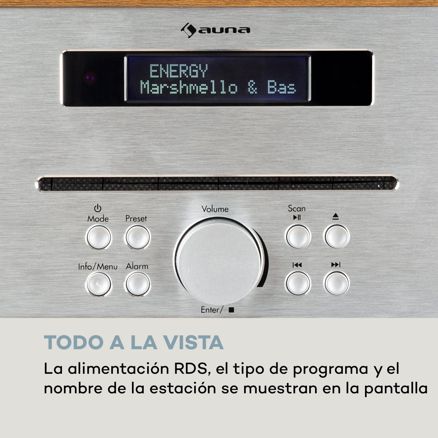 Silver Star CD-FM 2 x 20 W máx. Slot-In Reproductor de CD FM BT aluminio Marrón Marrón