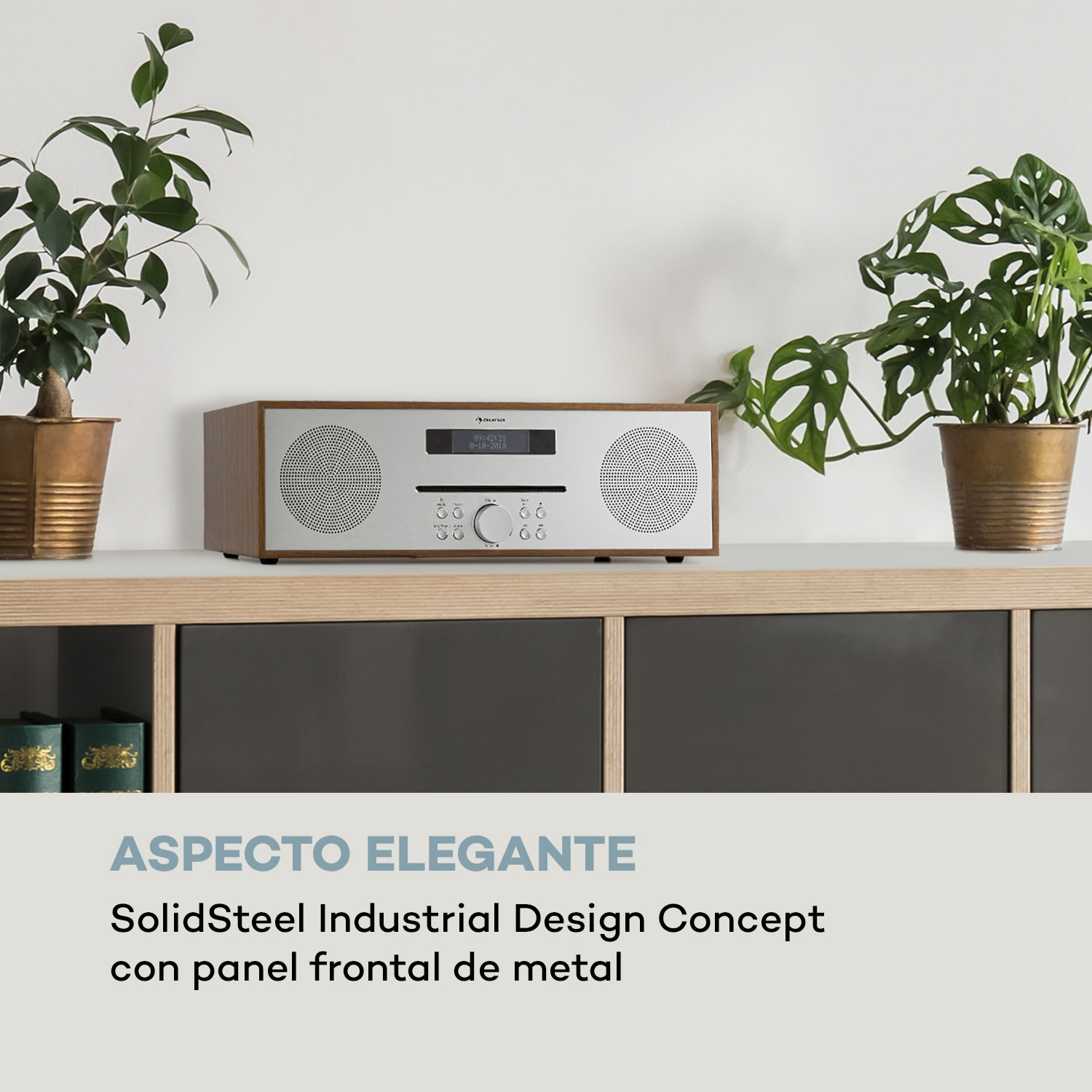 Silver Star CD-FM 2 x 20 W máx. Slot-In Reproductor de CD FM BT aluminio Marrón Marrón