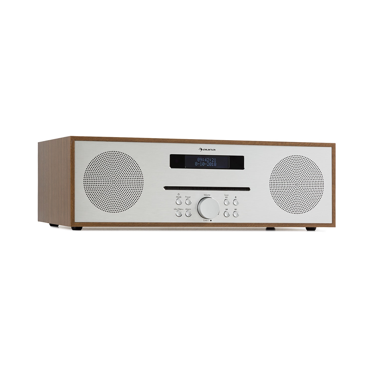 Silver Star CD-FM 2 x 20 W máx. Slot-In Reproductor de CD FM BT aluminio Marrón Marrón