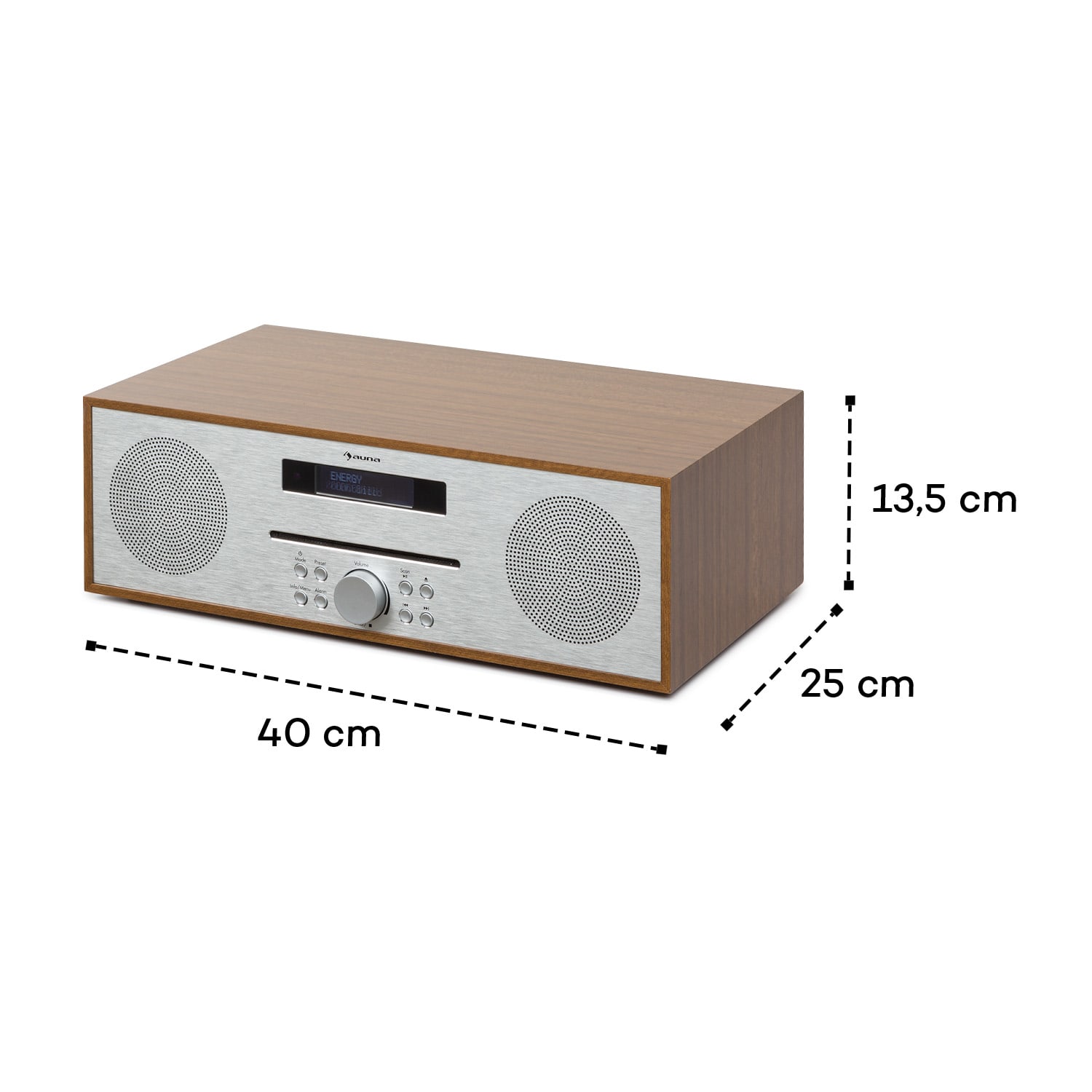 Silver Star CD-FM 2 x 20 W máx. Slot-In Reproductor de CD FM BT aluminio Marrón Marrón