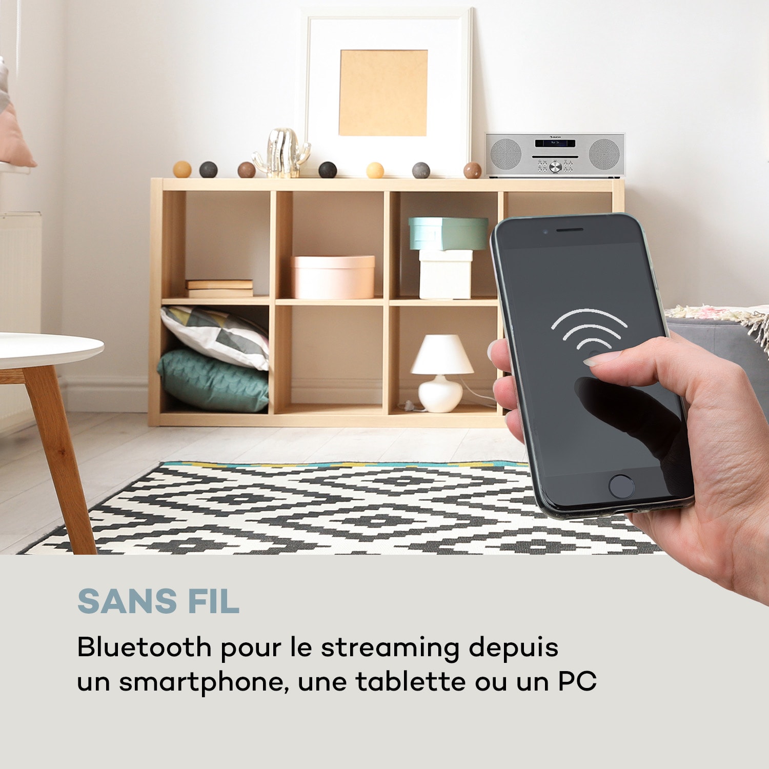 Silver Star CD-FM Lecteur CD FM Slot-In Bluetooth Alu 2x20 W max. - blanche 