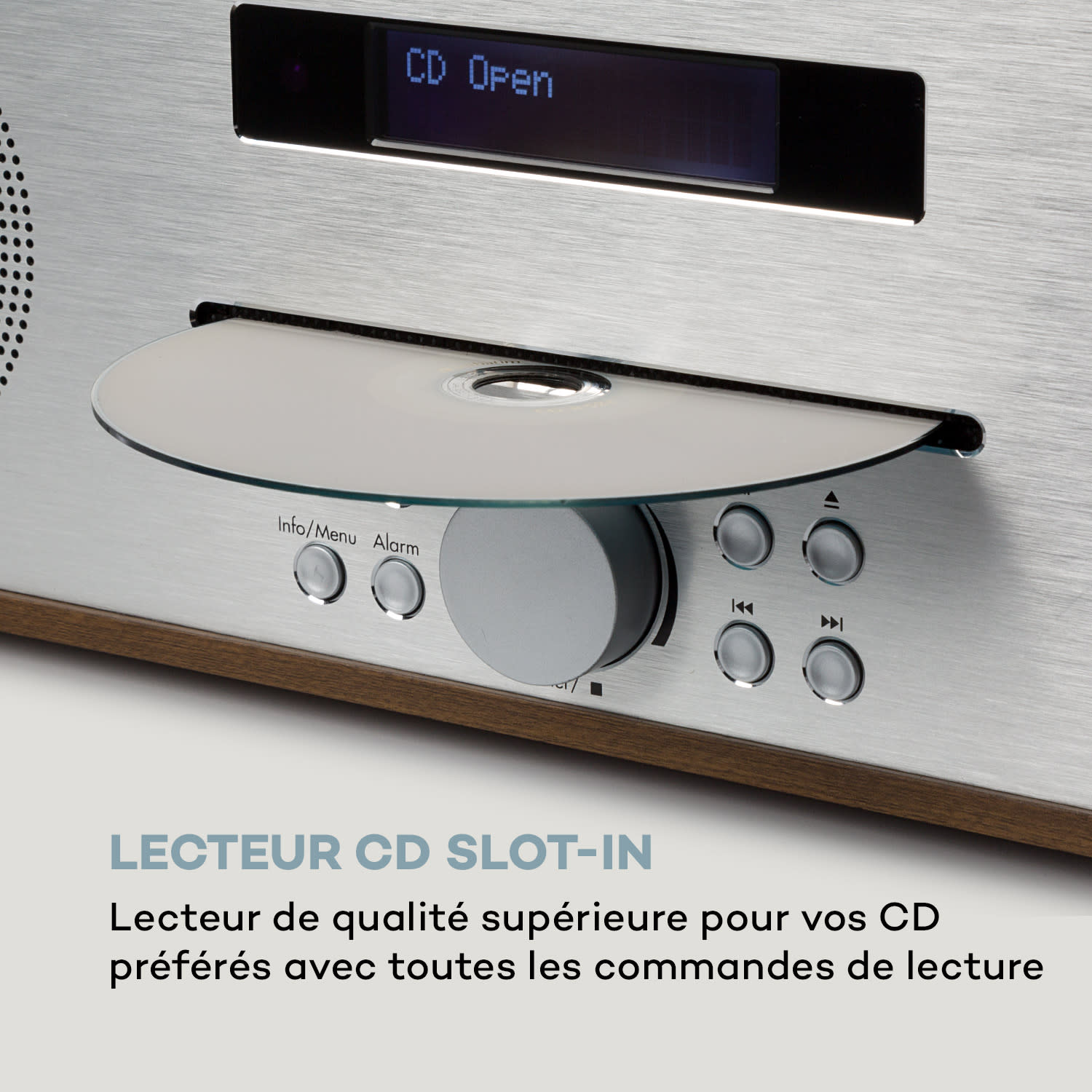 Silver Star CD-FM Lecteur CD FM Slot-In Bluetooth Alu 2x20 W max. - blanche 