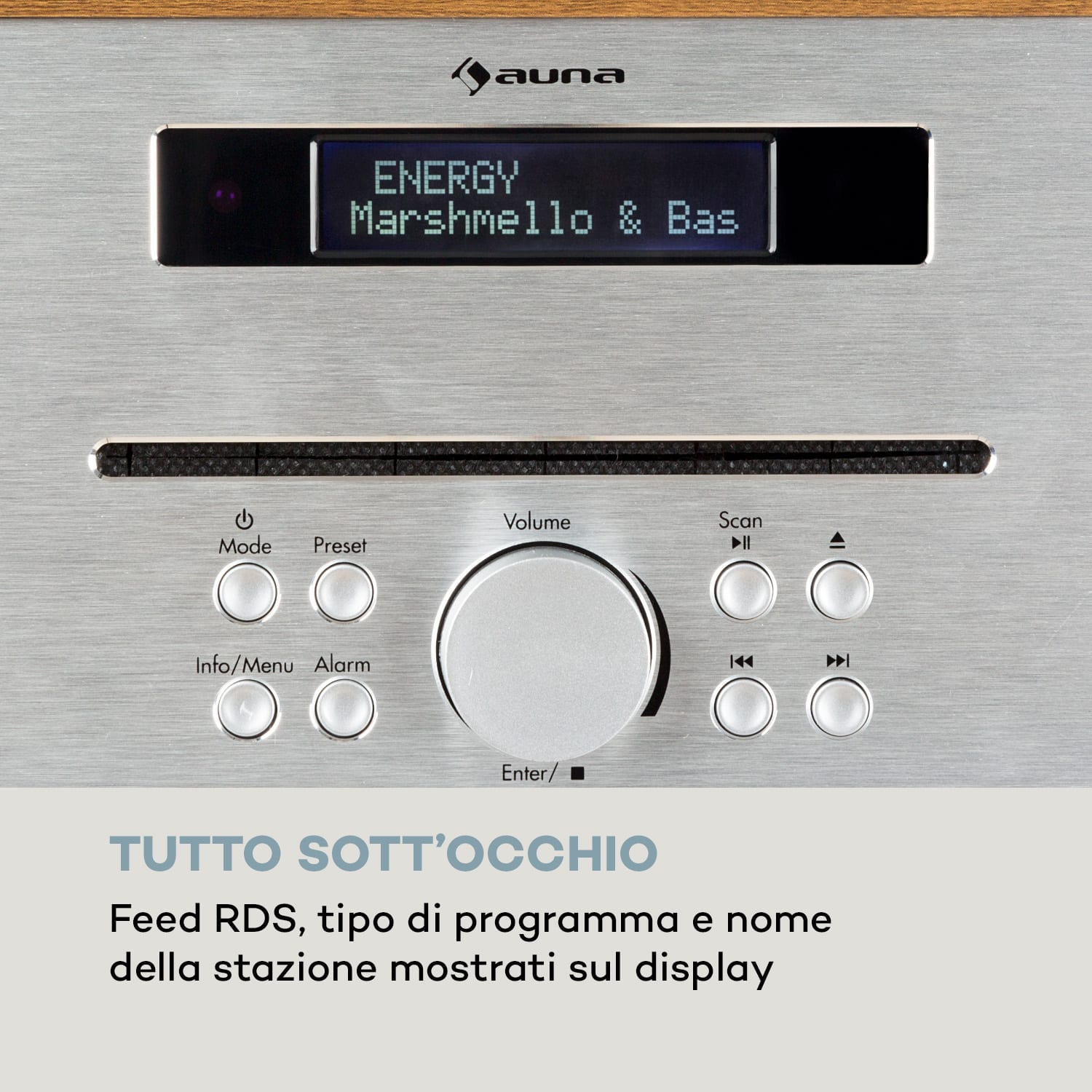 Silver Star CD-FM 2x20W max. slot-in lettore CD UKW BT Alu bianco 