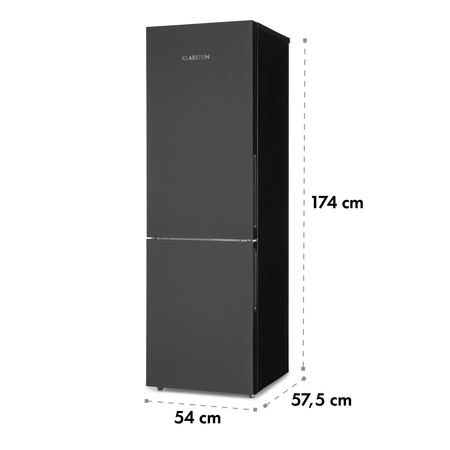 Miro XL koel-vriescombinatie 180/69 l Black-Board-Front 251 ltr