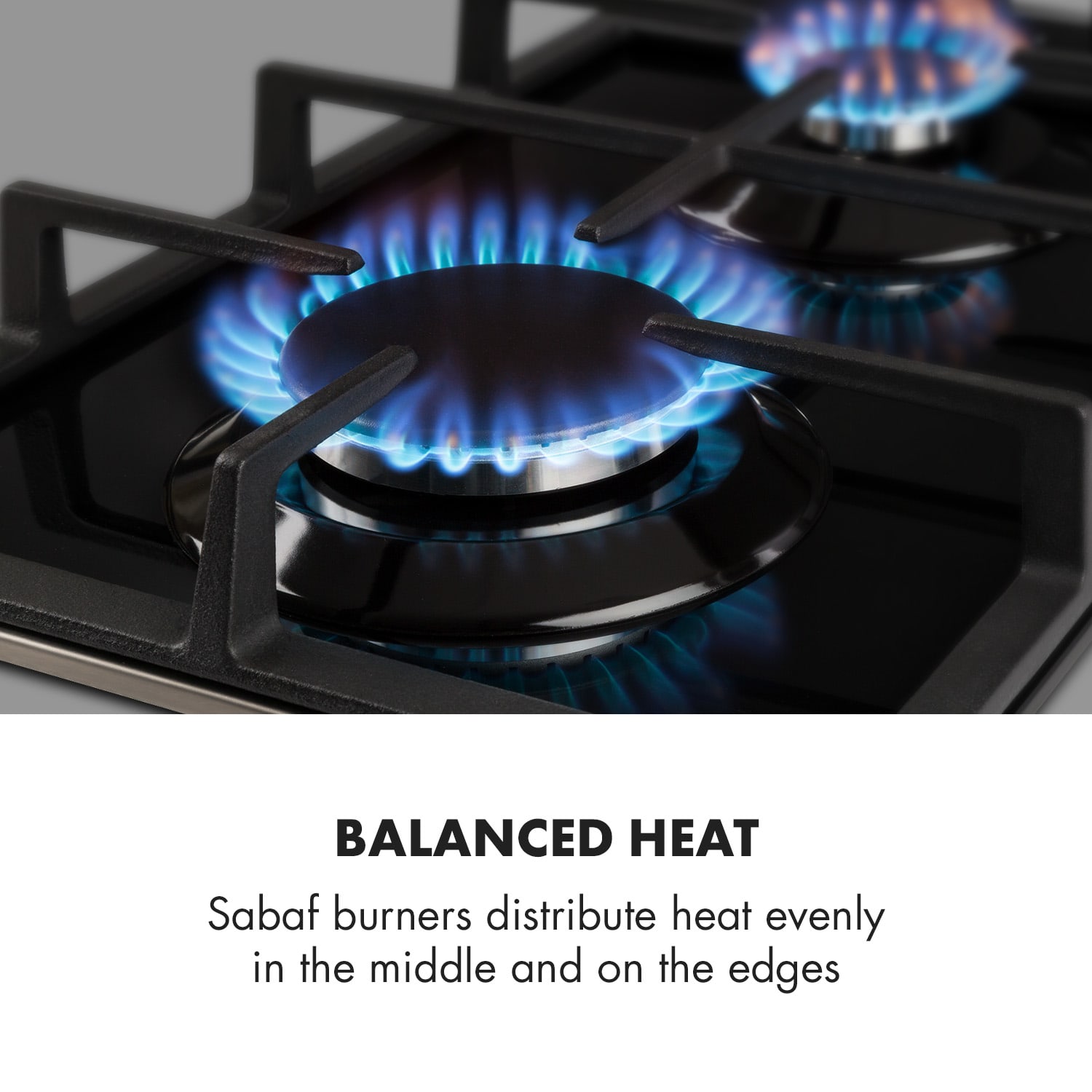 Ignito Domino Cocina a gas con 2 quemadores Vitrocerámica Negro 30 cm | Negro