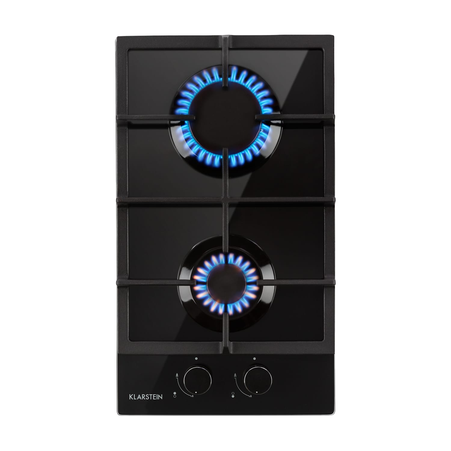 Ignito Domino, plinska kuhalna plošča, 2 gorilnika, SABAF gorilniki, steklokeramika, črna 30 cm | Črna