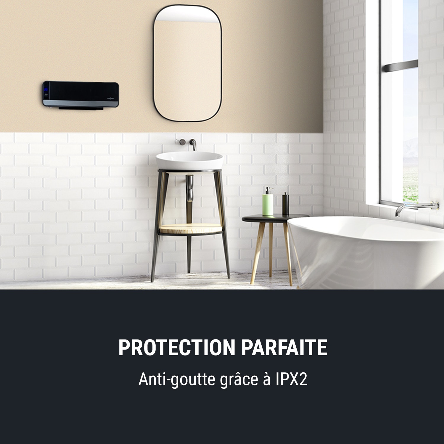 Heat Spire Radiateur colonne soufflant 1200W 2000W minuterie thermost