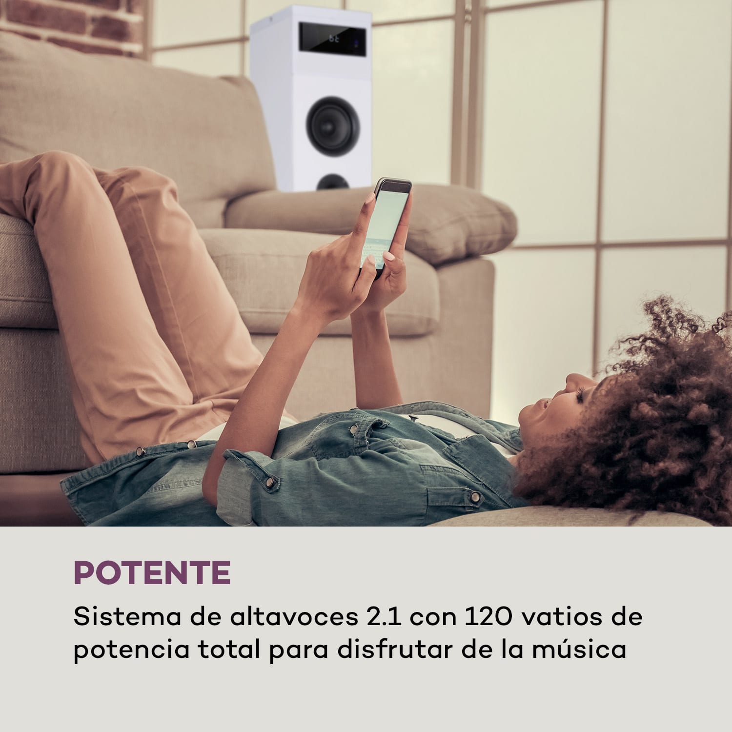 Karaboom 100 Altavoz de torre 120 W máx. bluetooth USB 2 en 1