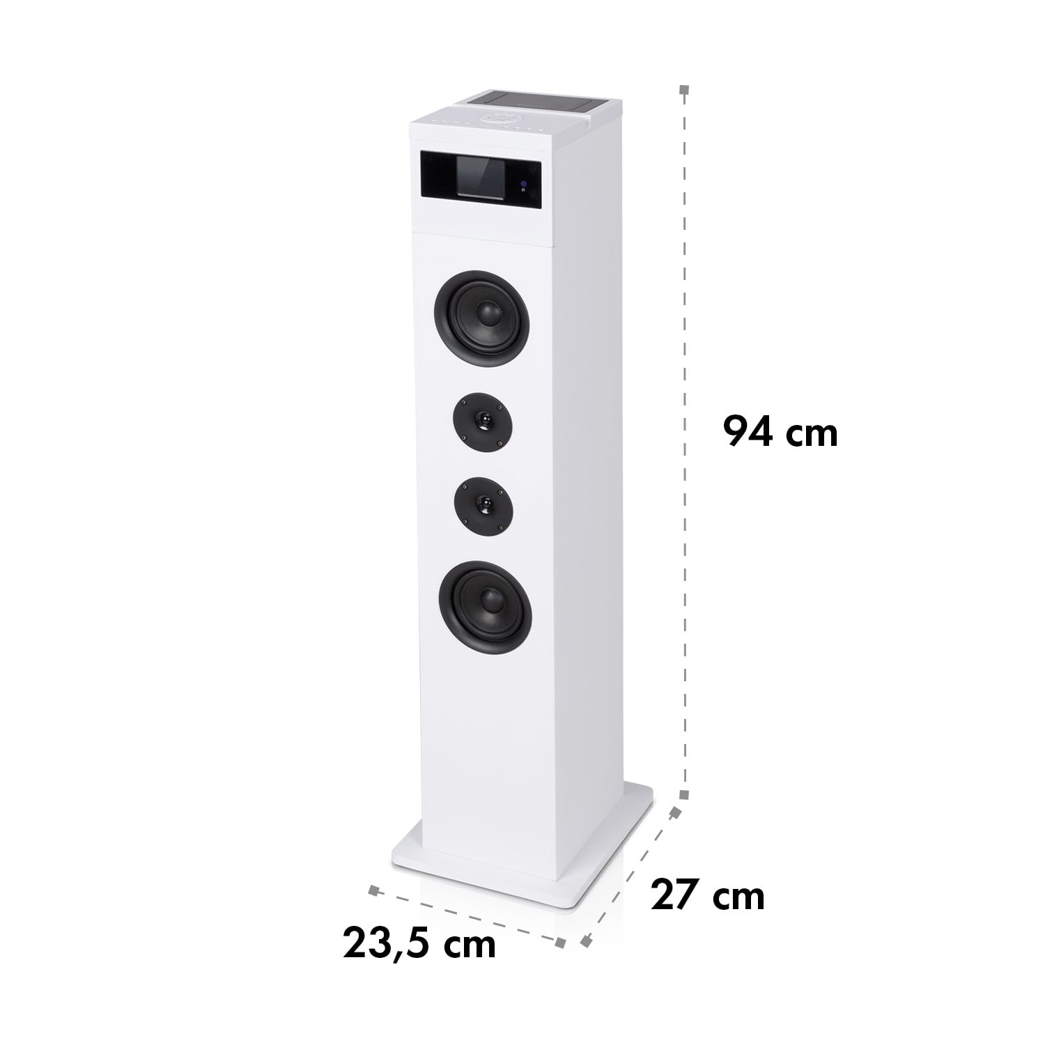 Karaboom 100, kolumna głośnikowa, maks. 120 W, Bluetooth, 2 v 1 USB, kolor biały