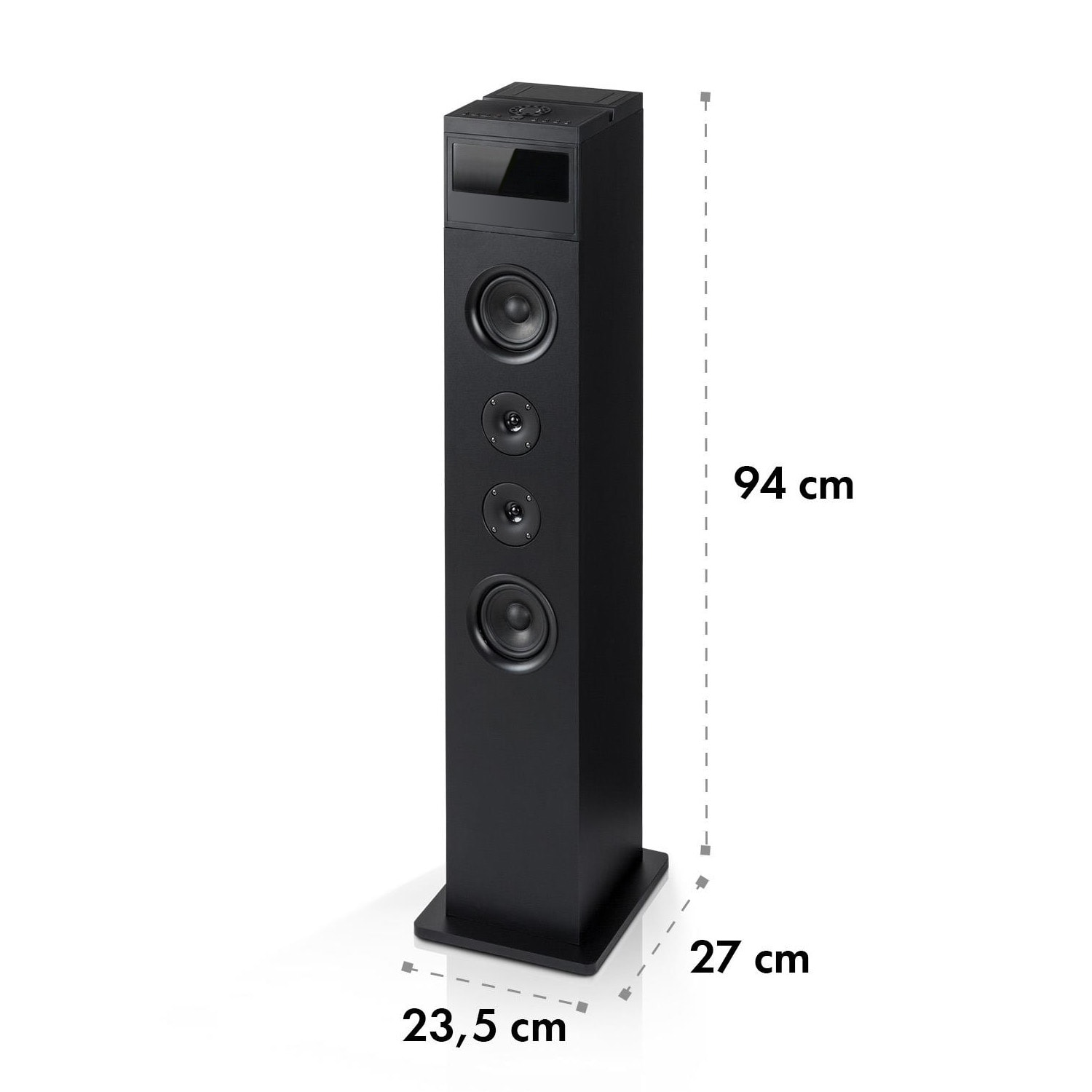 Karaboom 100, kolumna głośnikowa, maks. 120 W, Bluetooth, 2 v 1 USB, kolor czarny