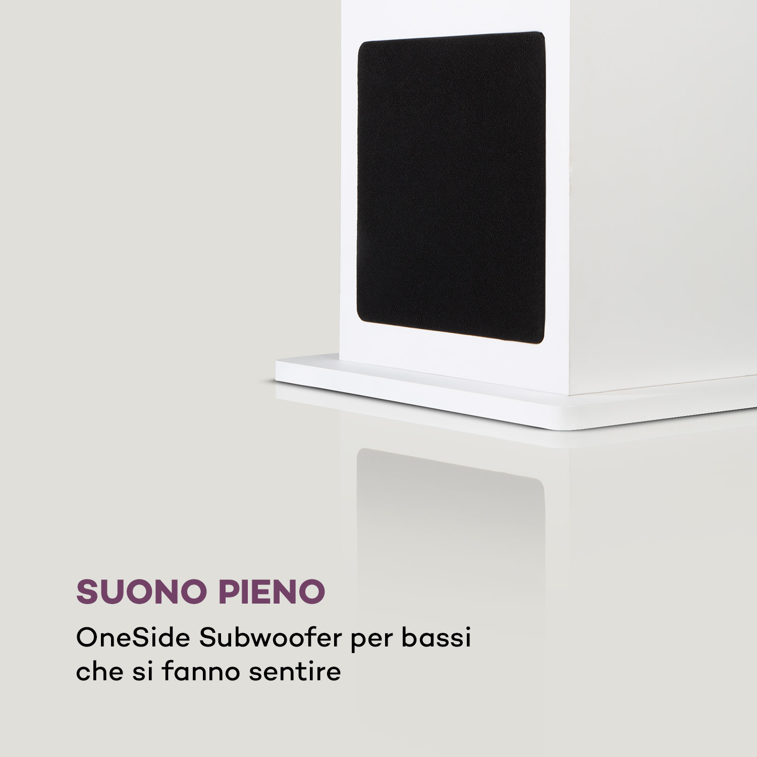 Karaboom 100 Wifi Tower Speaker Internet Radio DAB+ BT 120W bianco Bianco