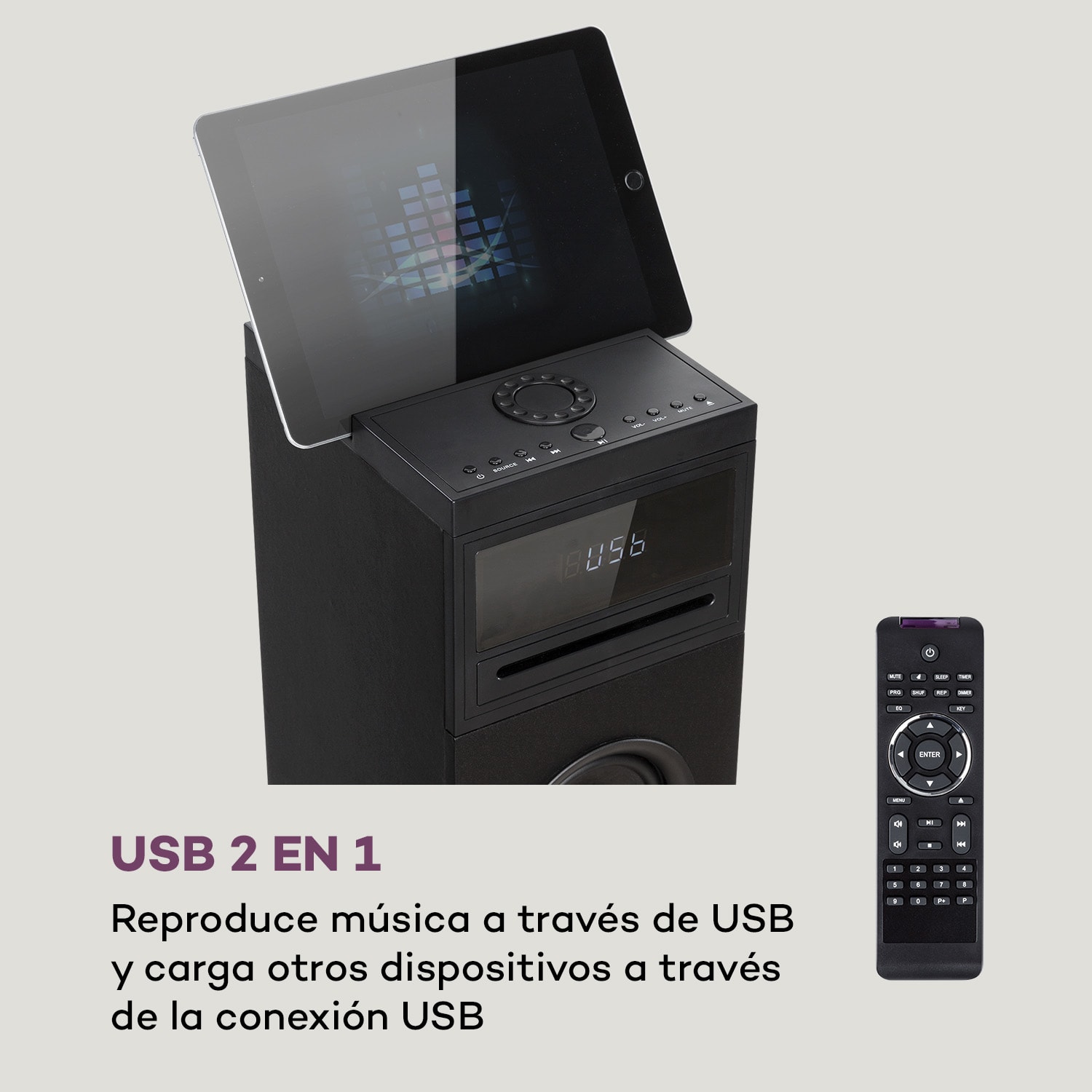 Karaboom 100 Wifi Altavoz de suelo radio por Internet DAB+ BT 120 W negro Negro
