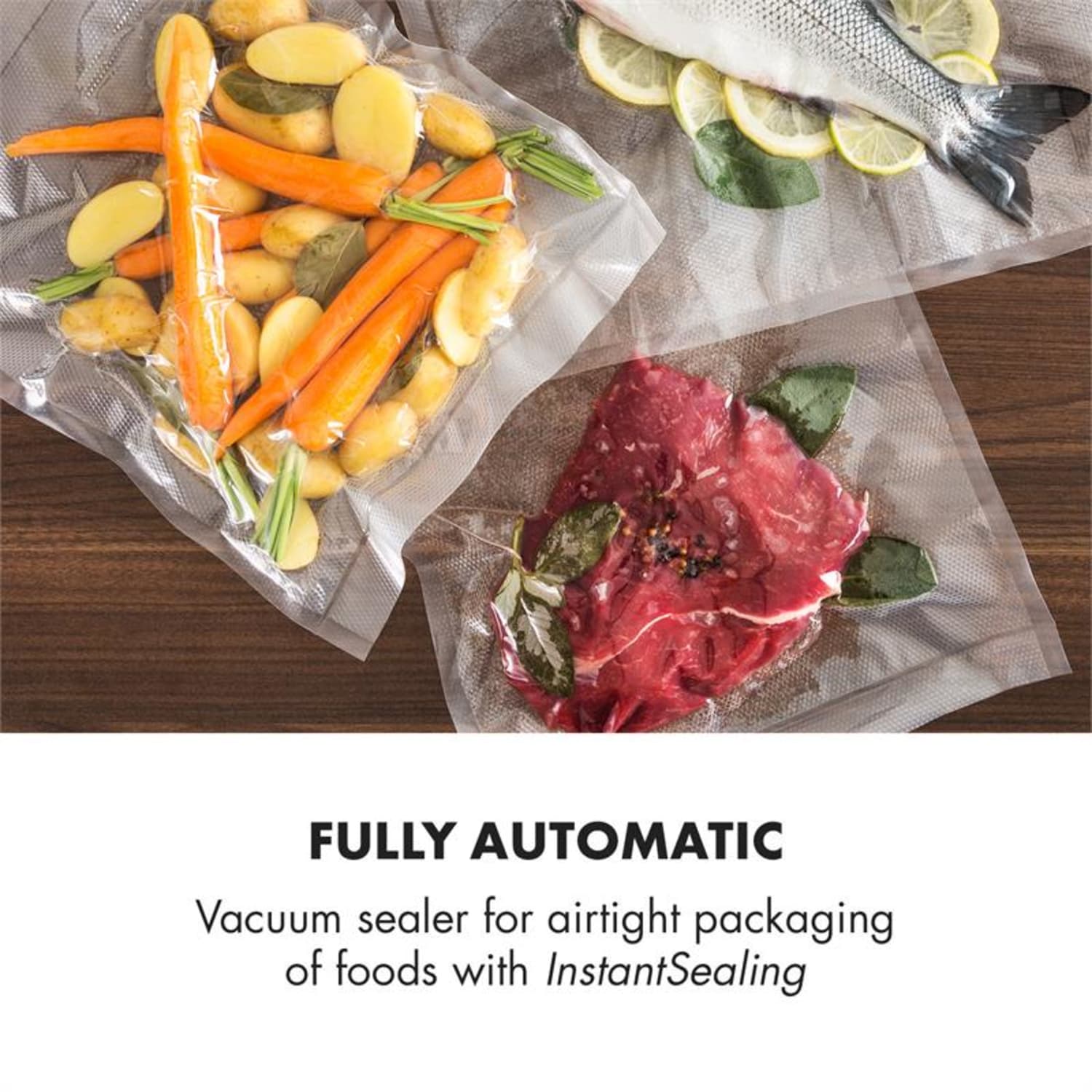 Foodlocker 650, vákuumozó gép, 650 W, InstantSealing, nemesacél, ezüst 